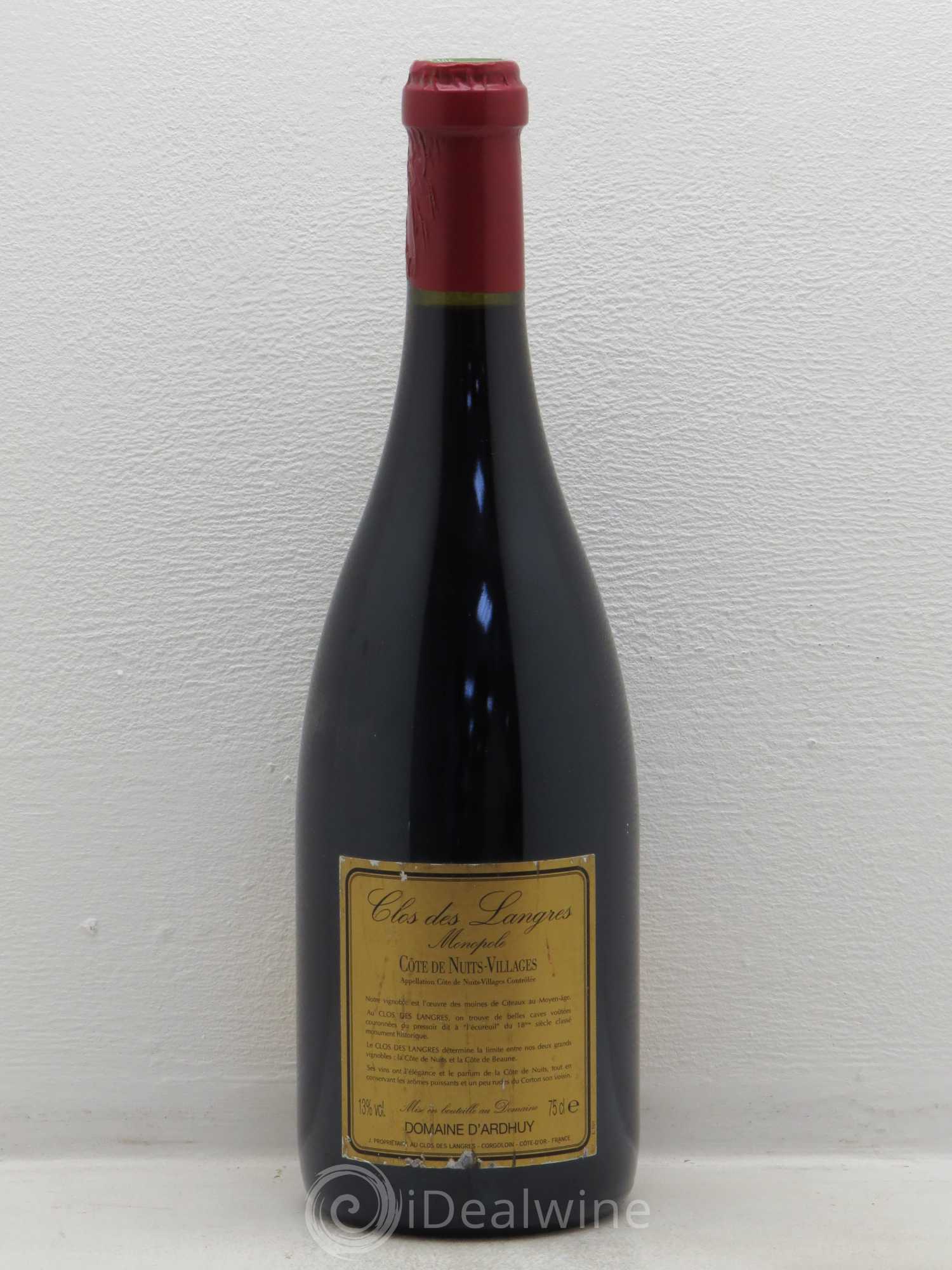 Côte de Nuits-Villages Clos des Langres monopole - Ardhuy 2003 - Posten von 1 Flasche - 1