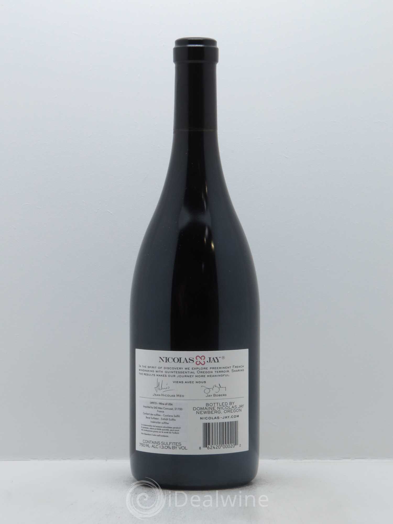 Willamette Valley Pinot Noir Nicolas Jay 2015 - Lot de 1 bouteille - 1