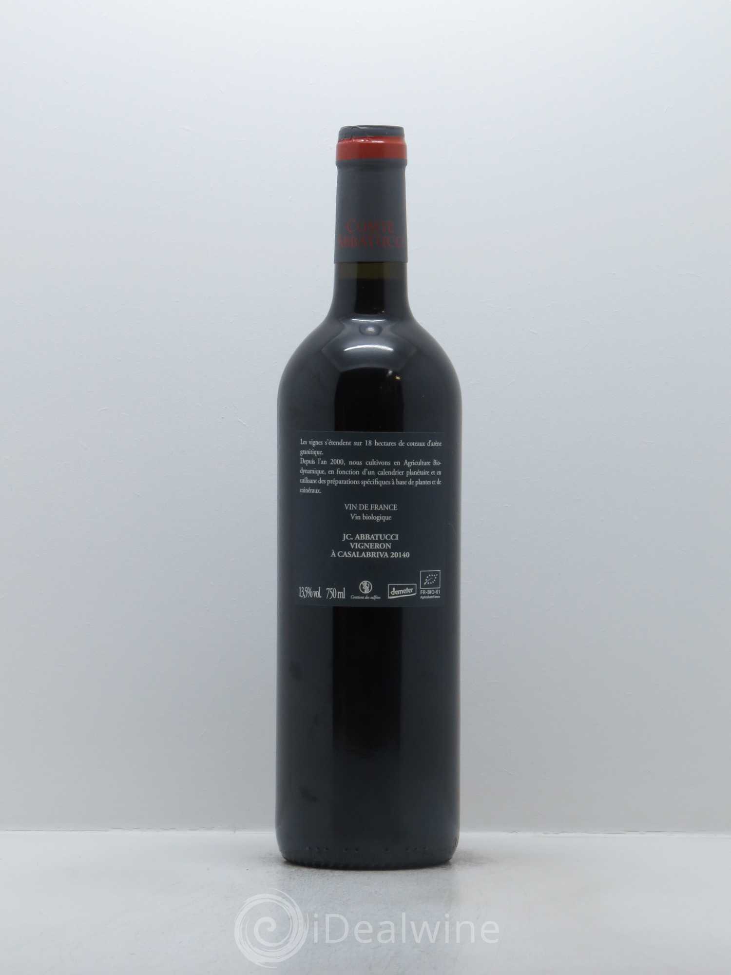 Vin de France Faustine Vieilles Vignes Comte Abbatucci (Domaine) 2016 - Lot de 1 bouteille - 1