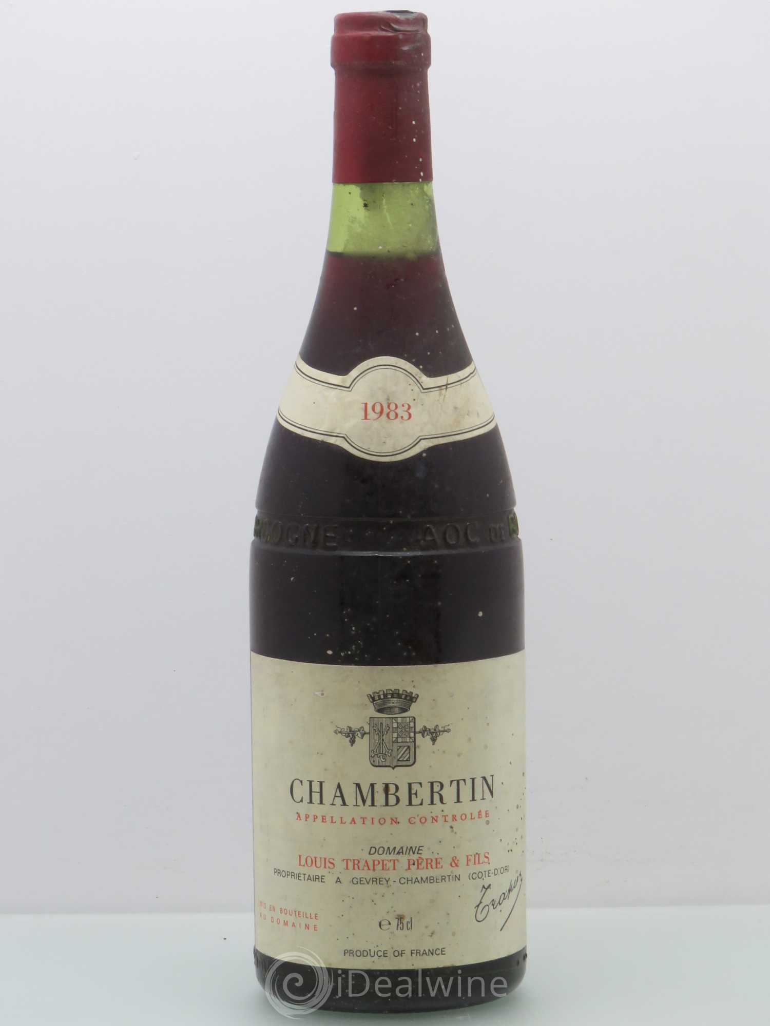 Chambertin Grand Cru Domaine Trapet 1983 - Lot de 1 bouteille - 0