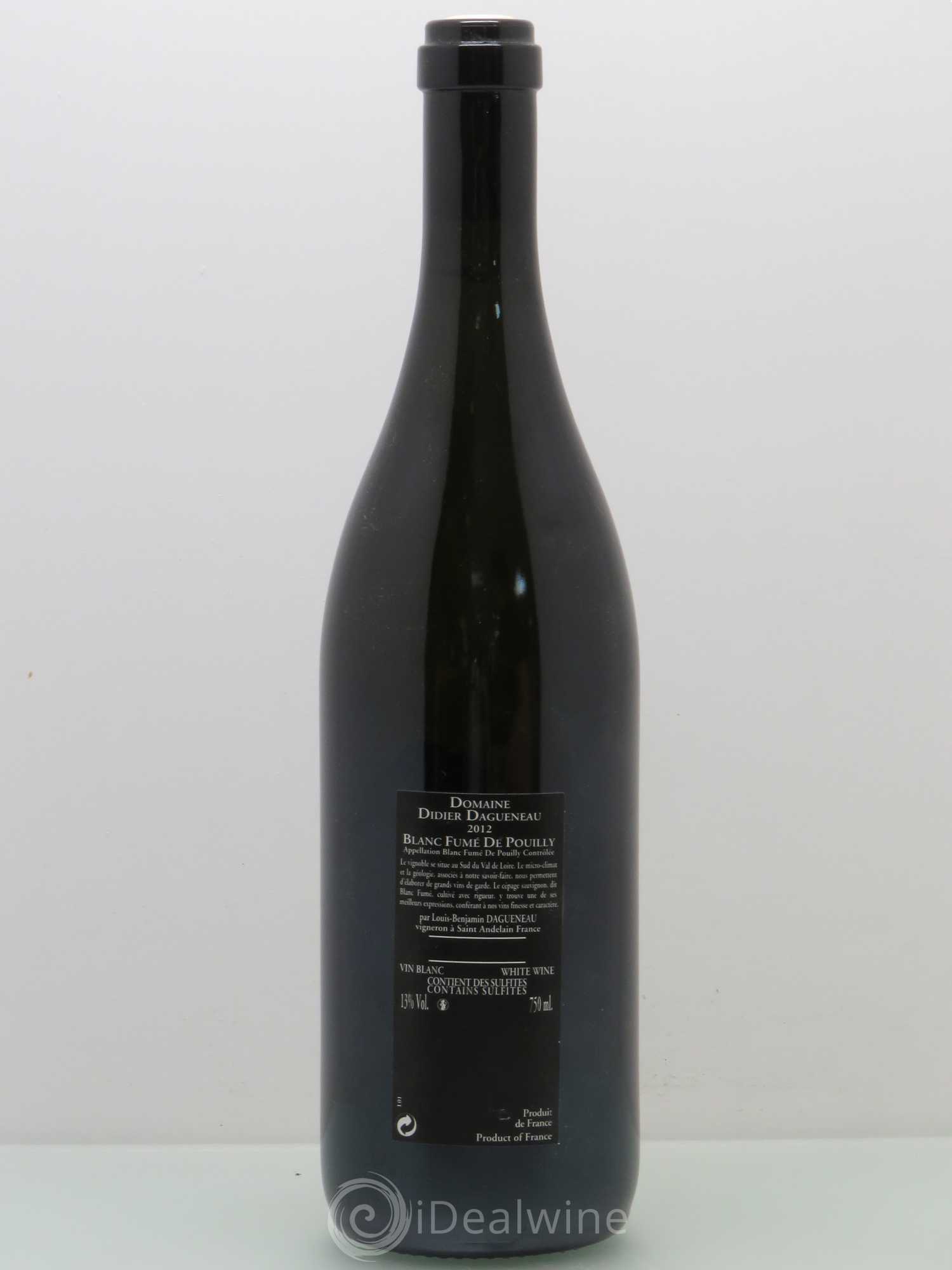 Vin de France (anciennement Pouilly-Fumé) Silex Dagueneau (Domaine Didier - Louis-Benjamin) 2012 - Lot de 1 bouteille - 1