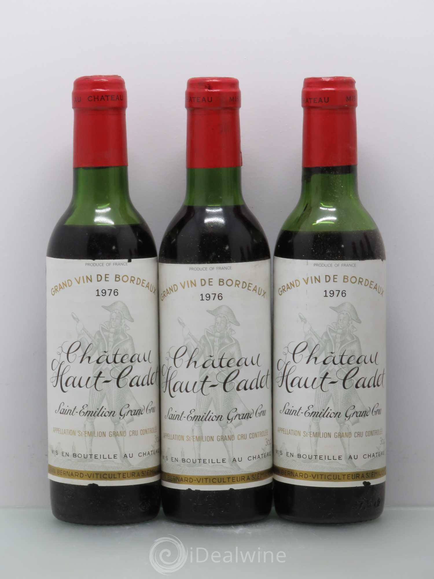 Château Haut Cadet (sans prix de réserve) 1976 - Lot de 6 demi bouteilles - 1