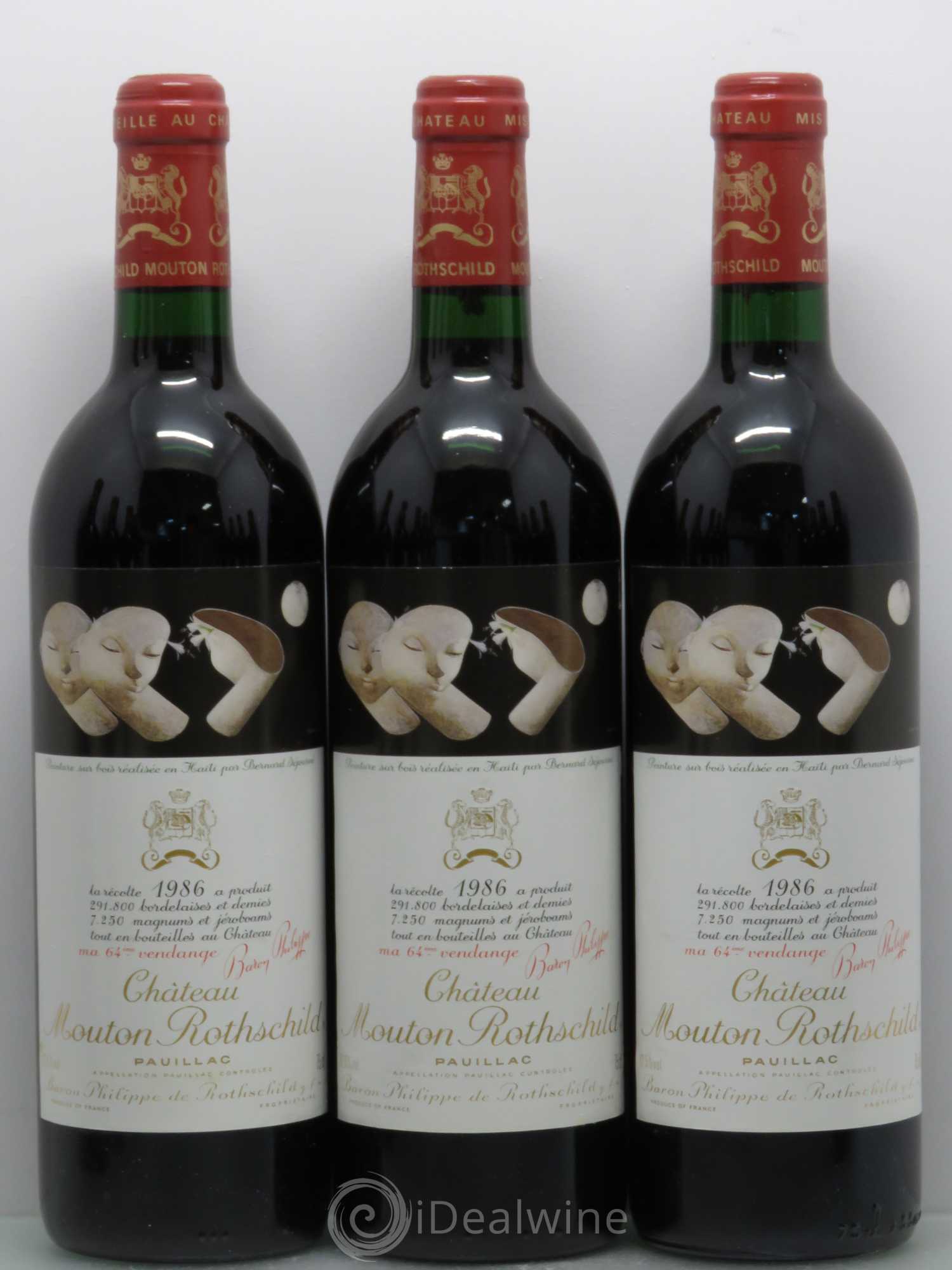 Château Mouton Rothschild 1er Grand Cru Classé 1986 - Lot de 12 bouteilles - 1