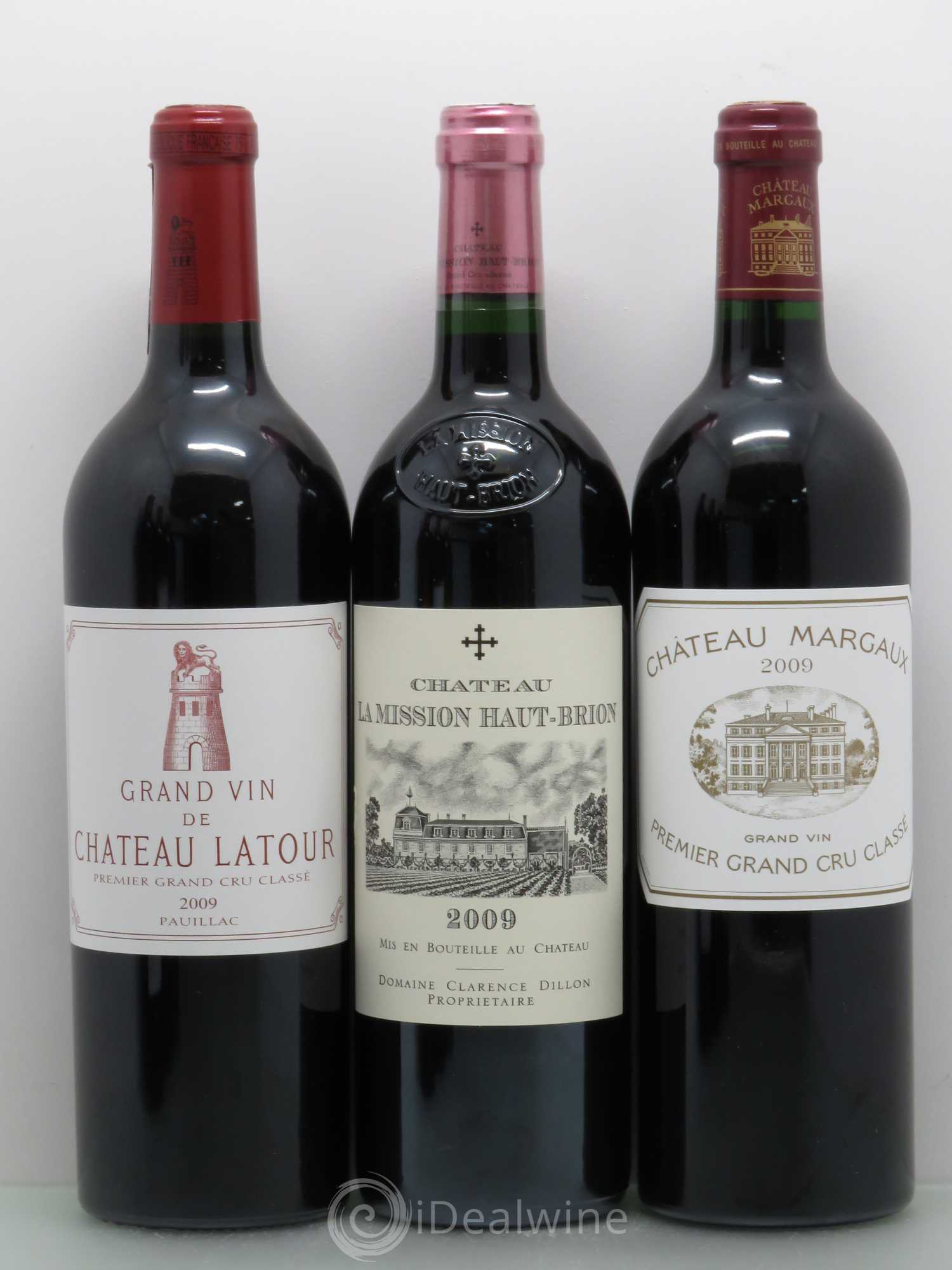 Caisse Collection Duclot 2009 1 Chateau Latour / 1 Lafite Rothschild / 1 Chateau d'Yquem / 1 Chateau Haut Brion / 1 Chateau Cheval Blanc / 1 Chateau Margaux / 1 Petrus / 1 Mission Haut Brion / 1 Mouton Rothschild 2009 - Posten von 1 Flasche - 2