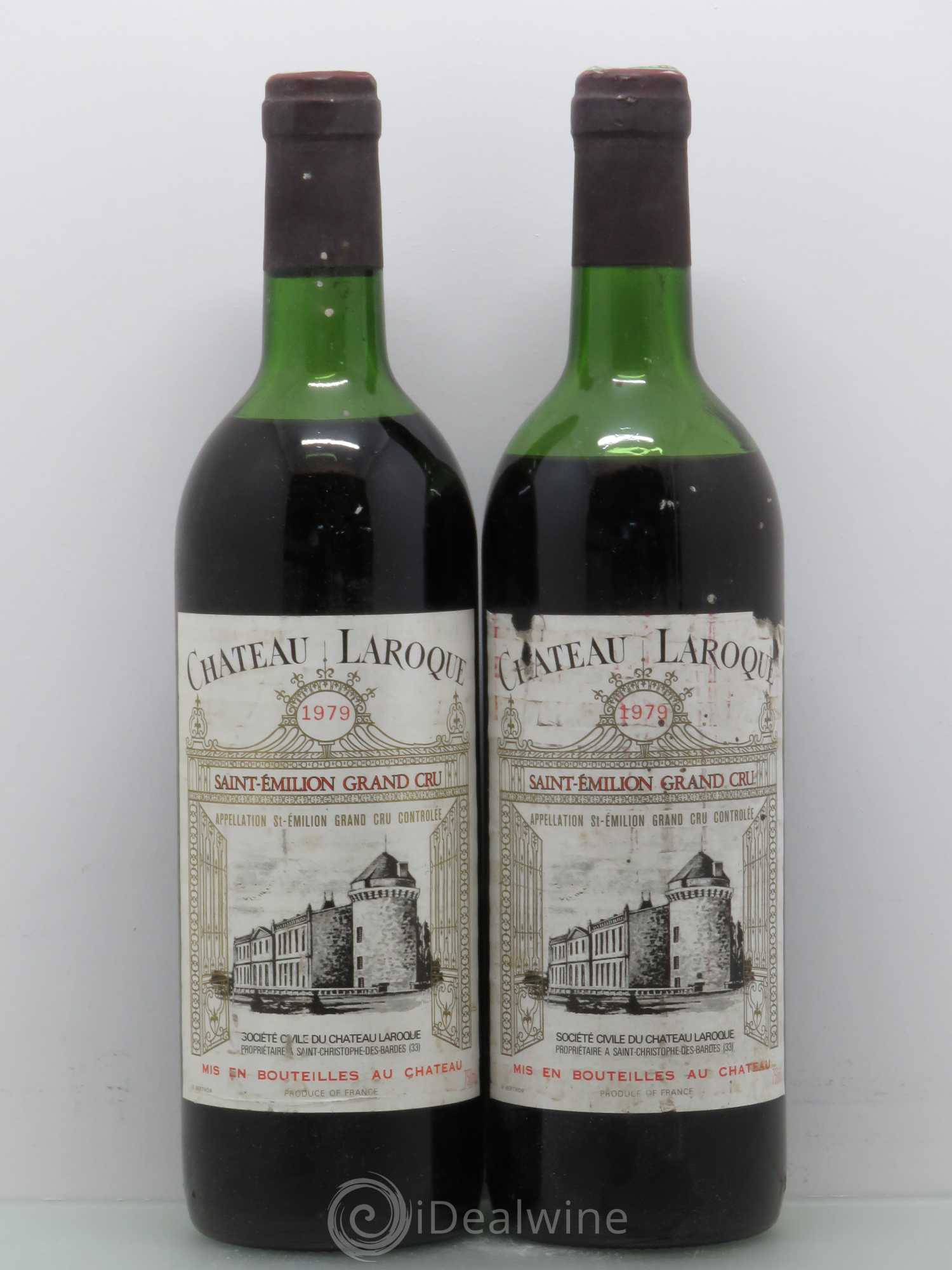Château Laroque Grand Cru Classé (sans prix de réserve) 1979 - Lot de 2 bouteilles - 0