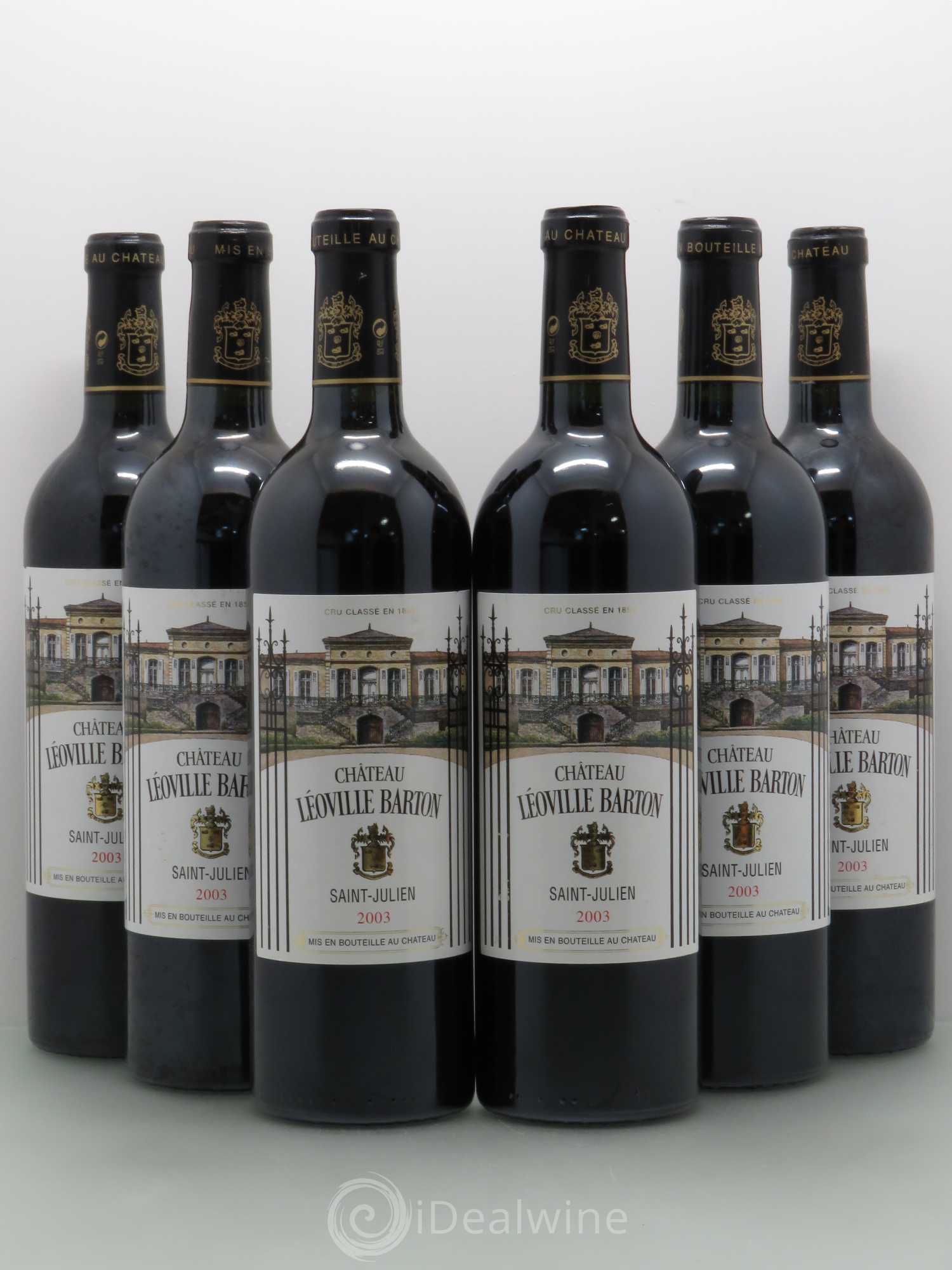 Château Léoville Barton 2ème Grand Cru Classé 2003 - Lot de 6 bouteilles - 0