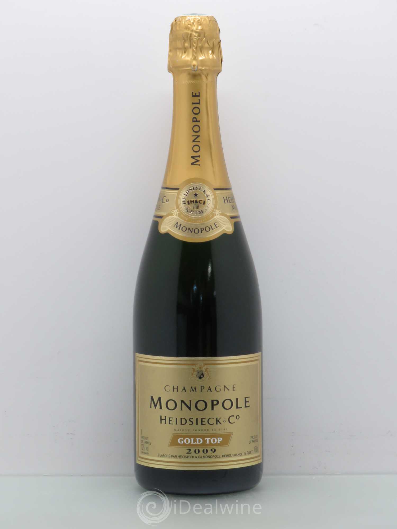 Champagne Brut Heidsieck&Co Monopole Monopole Gold Top 2009 - Posten von 1 Flasche - 0