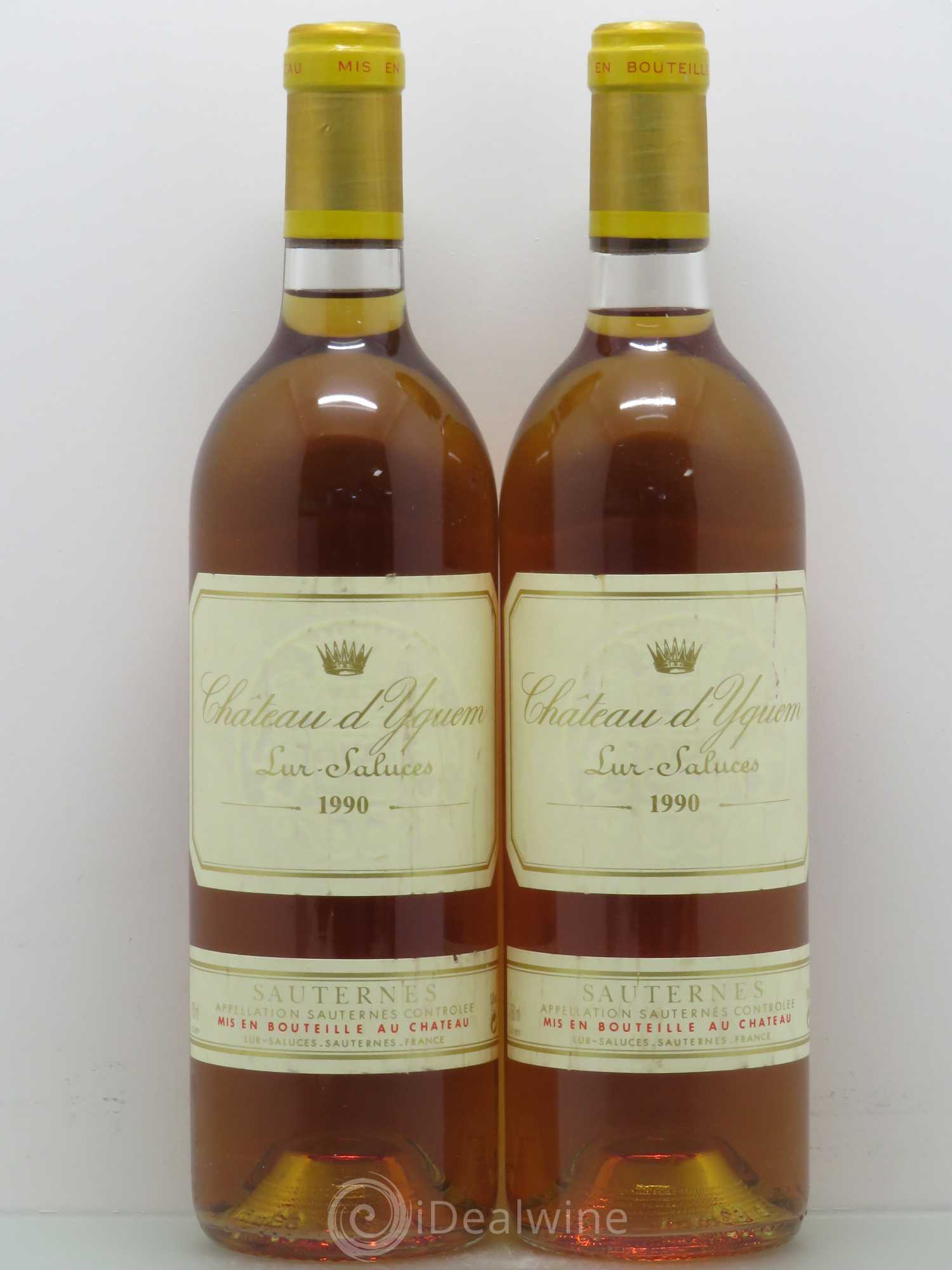 Château d' Yquem 1er Cru Classé Supérieur 1990 - Lotto di 2 bottiglie - 0