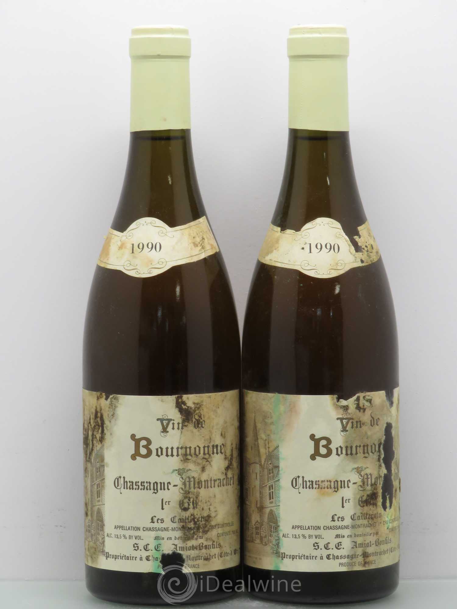 Chassagne-Montrachet 1er Cru Les Caillerets Domaine Amiot Bonfils (sans prix de réserve) 1990 - Posten von 2 Flaschen - 0