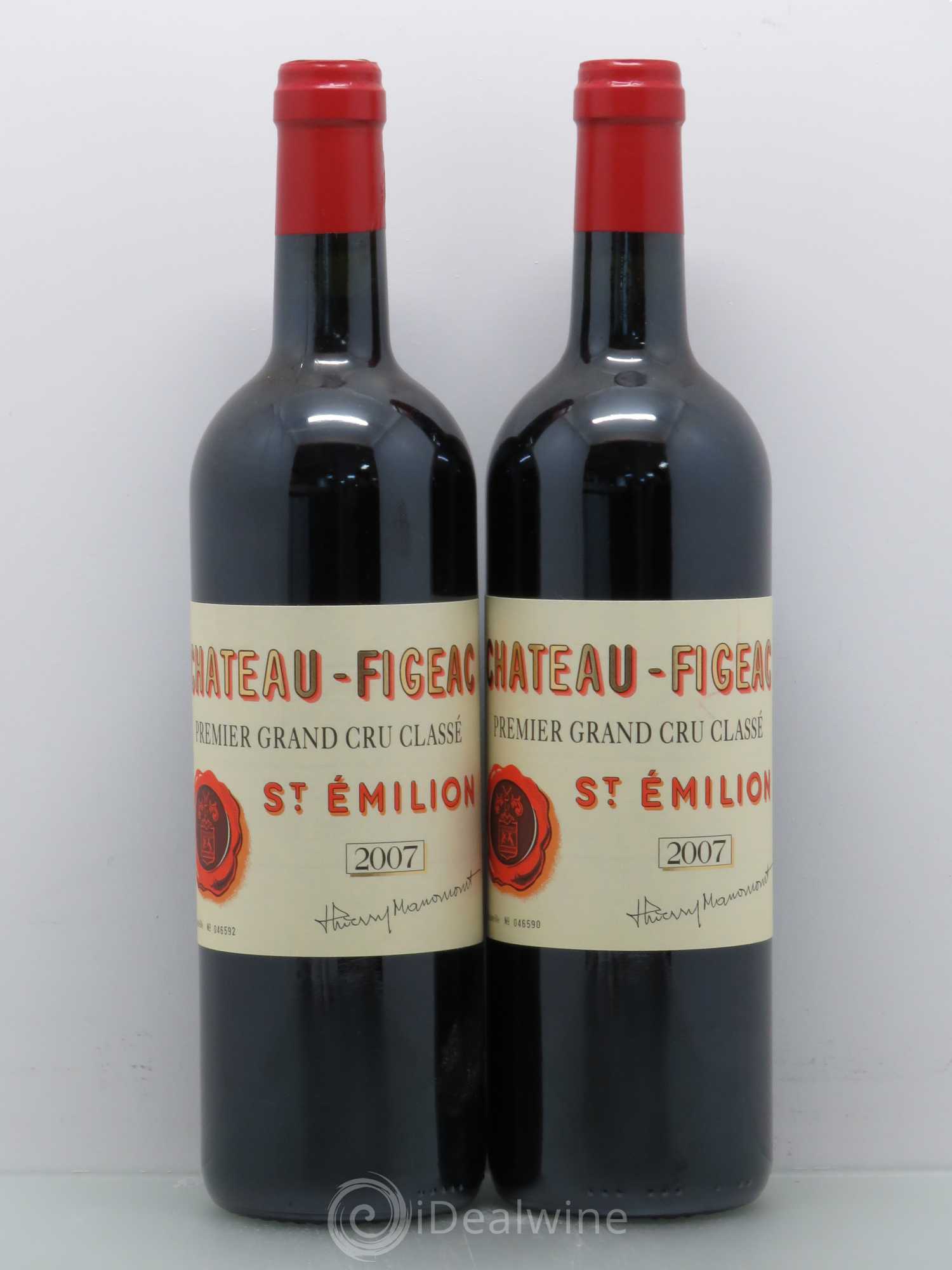 Château Figeac 1er Grand Cru Classé A 2007 - Lot de 2 bouteilles - 0