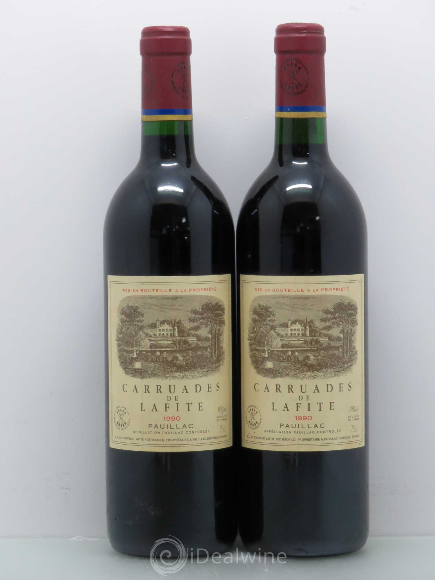 Carruades de Lafite Rothschild Second Vin 1990 - Lot de 2 bouteilles - 0