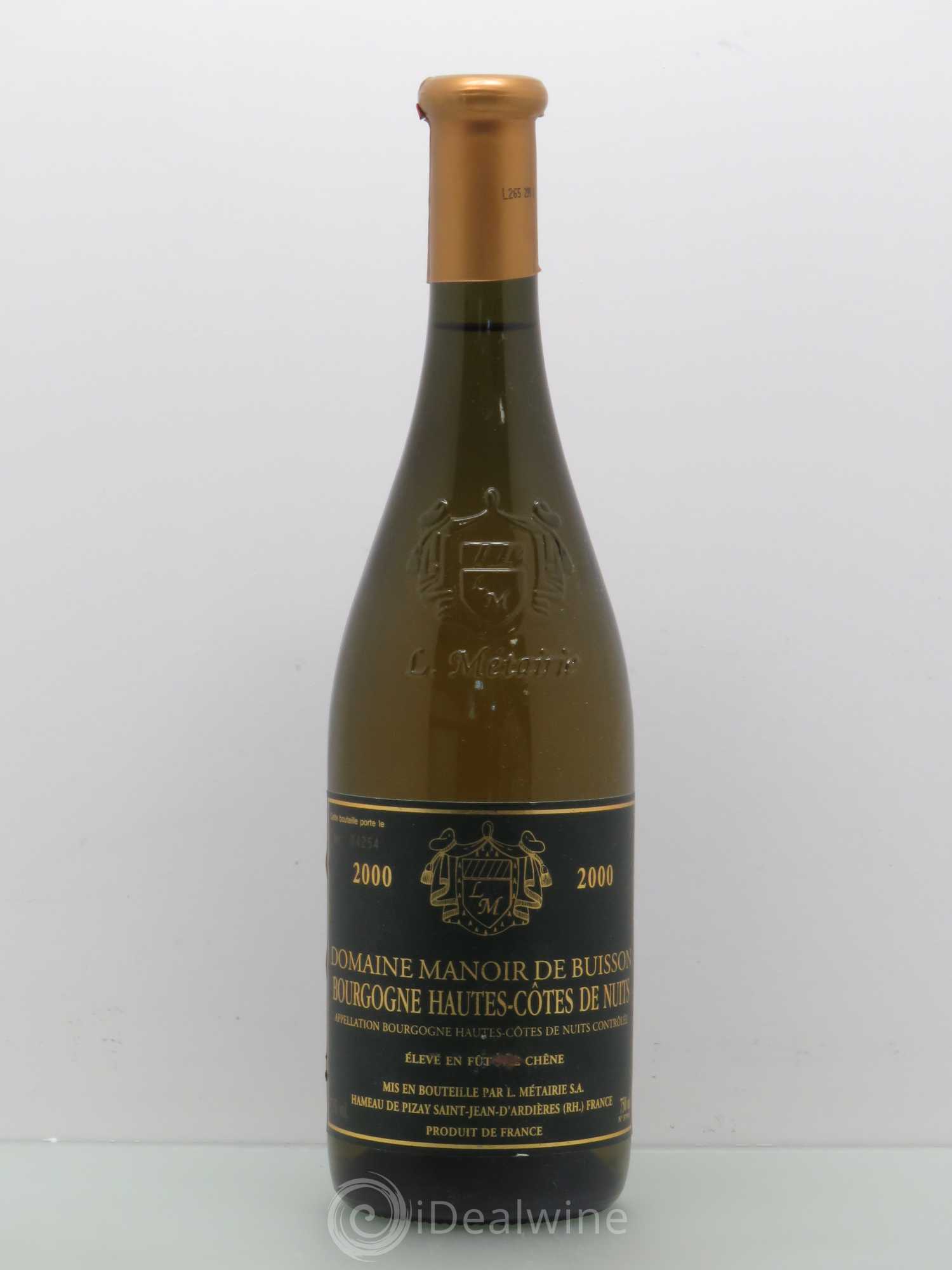 Hautes-Côtes de Nuits Manoir de Buisson (sans prix de réserve) 2000 - Posten von 1 Flasche - 0