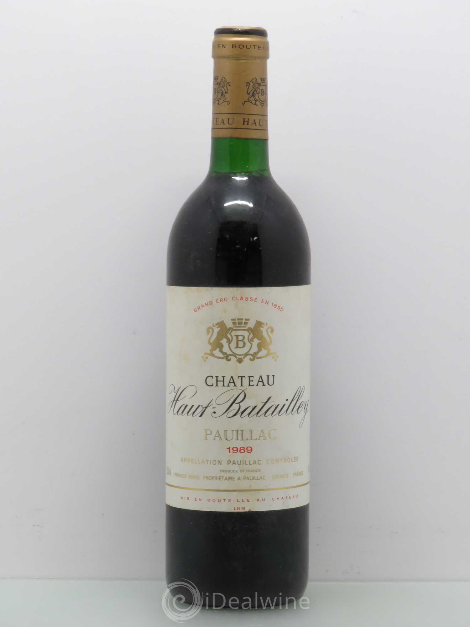 Château Haut Batailley 5ème Grand Cru Classé 1989 - Lot de 1 bouteille - 0
