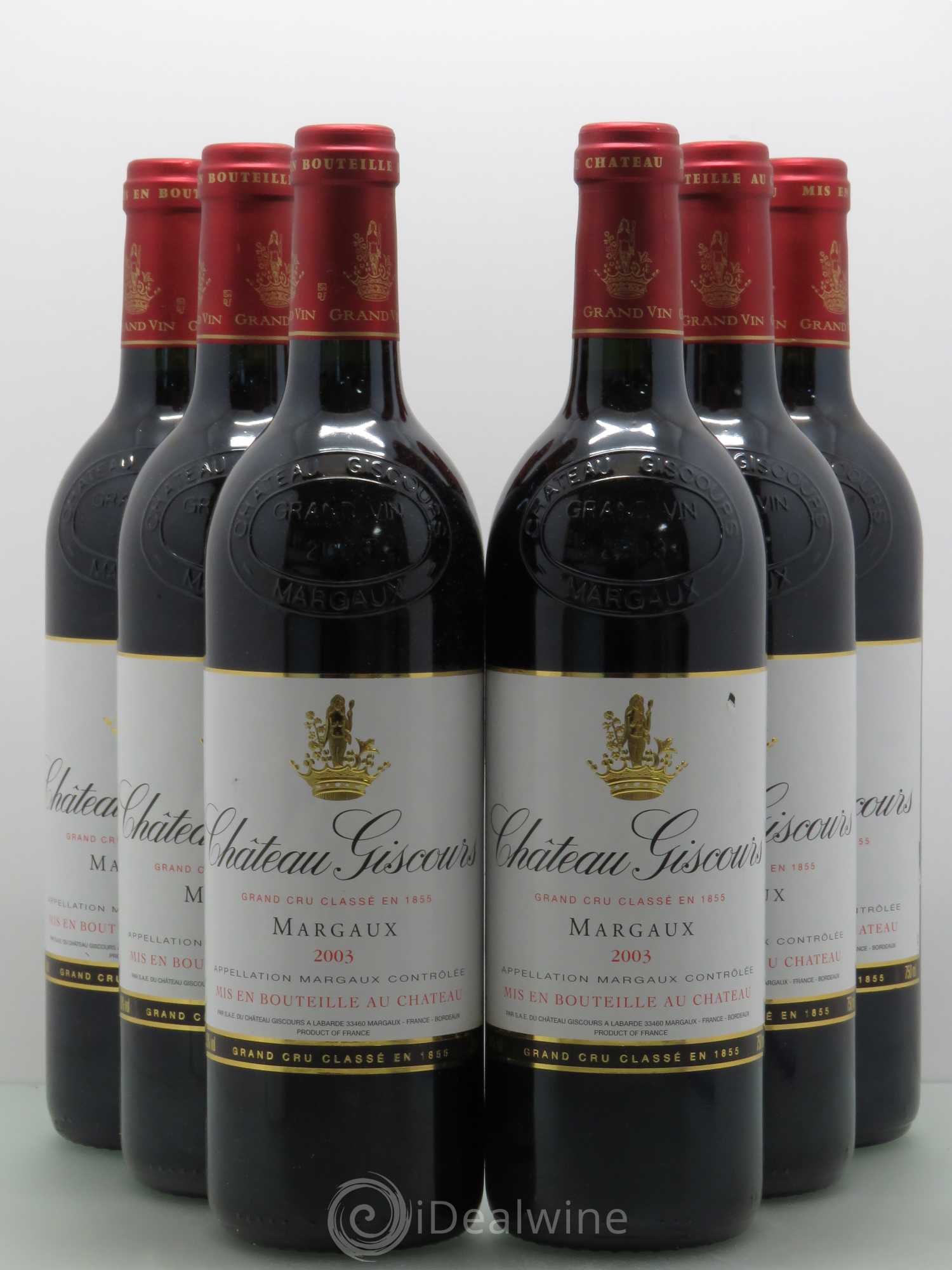 Château Giscours 3ème Grand Cru Classé 2003 - Lot de 6 bouteilles - 0
