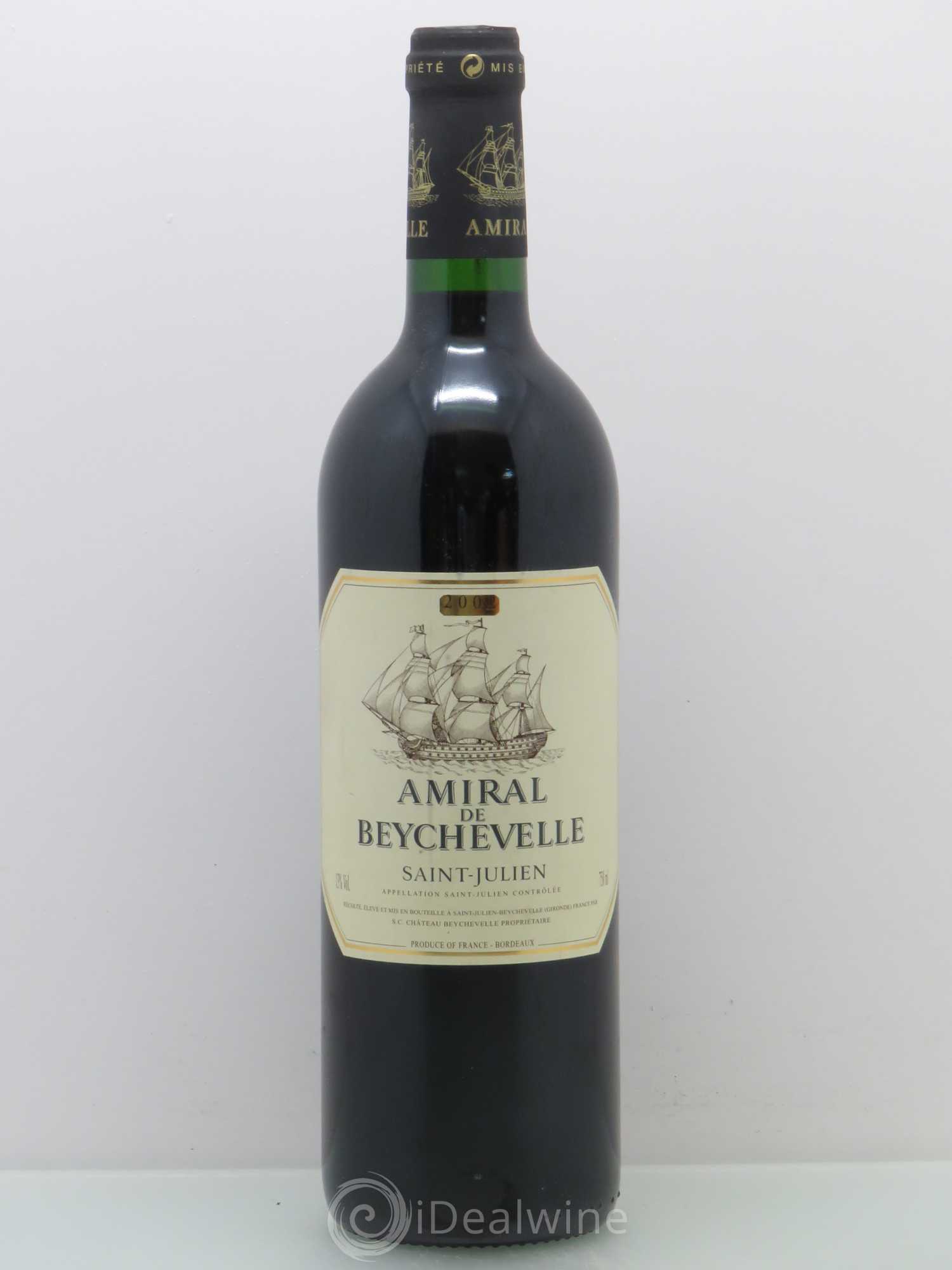Amiral de Beychevelle Second Vin 2002 - Lot de 1 bouteille - 0