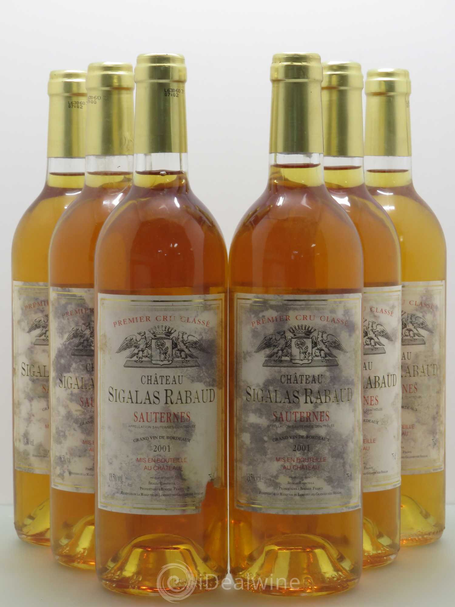 Château Sigalas Rabaud 1er Grand Cru Classé (senza prezzo di riserva) 2001 - Lotto di 6 bottiglie - 0