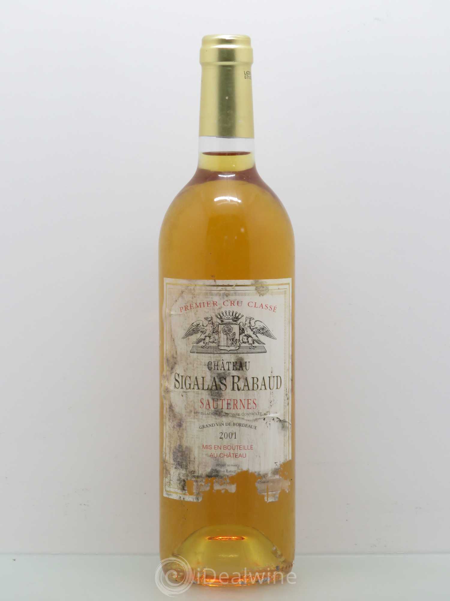 Château Sigalas Rabaud 1er Grand Cru Classé (senza prezzo di riserva) 2001 - Lotto di 1 bottiglia - 0