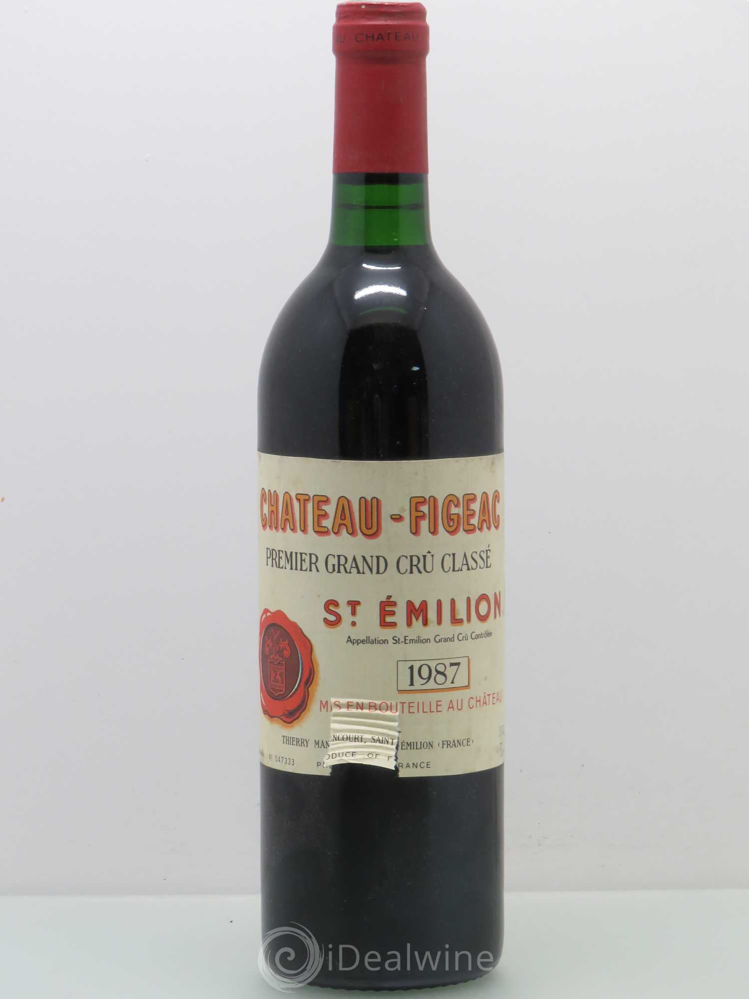 Château Figeac 1er Grand Cru Classé A 1987 - Lot de 1 bouteille - 0