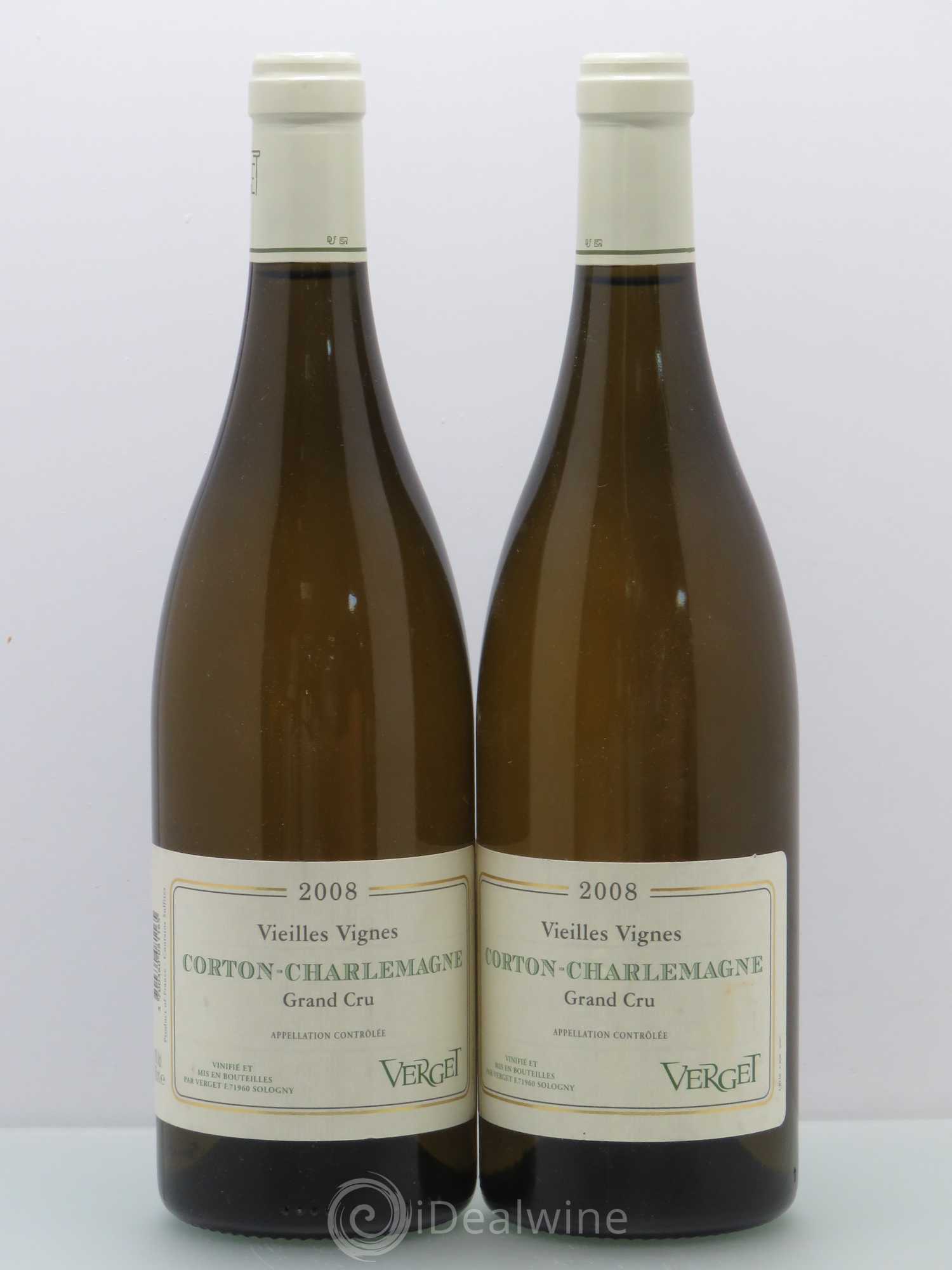 Corton-Charlemagne Grand Cru Vieilles Vignes - Verget 2008 - Posten von 2 Flaschen - 0