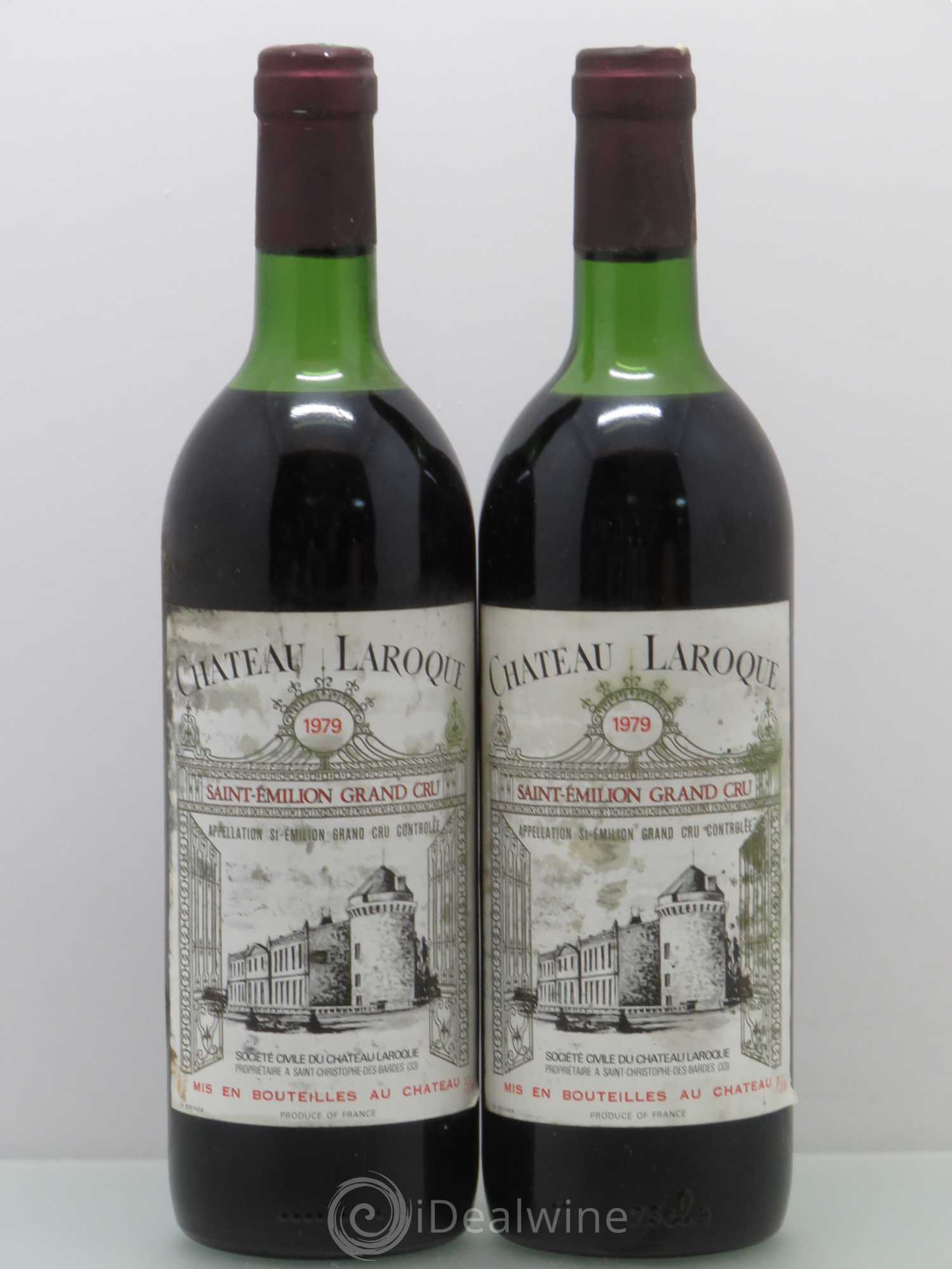 Château Laroque Grand Cru Classé (sans prix de réserve) 1979 - Lot de 2 bouteilles - 0