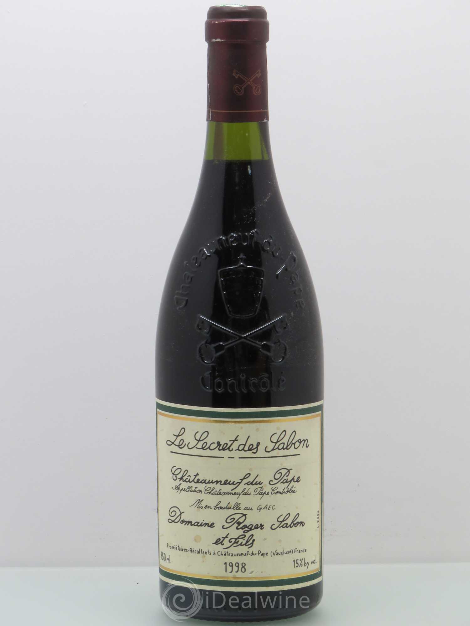 Châteauneuf-du-Pape Le Secret des Sabon Domaine Roger Sabon 1998 - Lot de 1 bouteille - 0