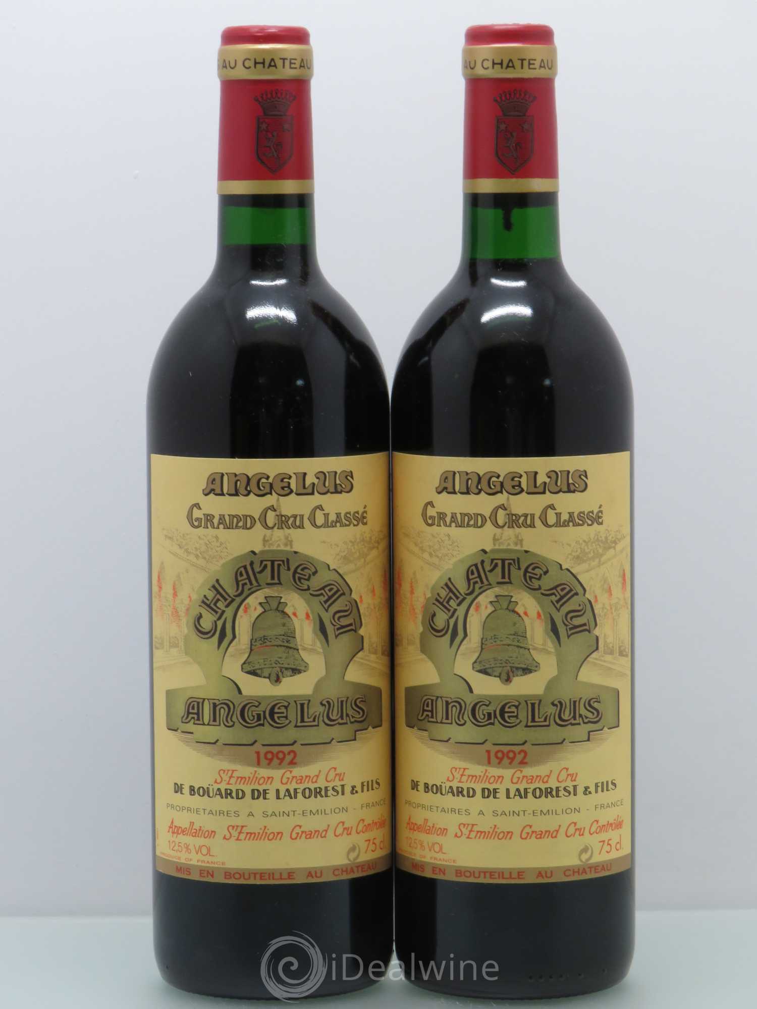 Château Angélus 1er Grand Cru Classé A (sans prix de réserve) 1992 - Lot de 2 bouteilles - 0