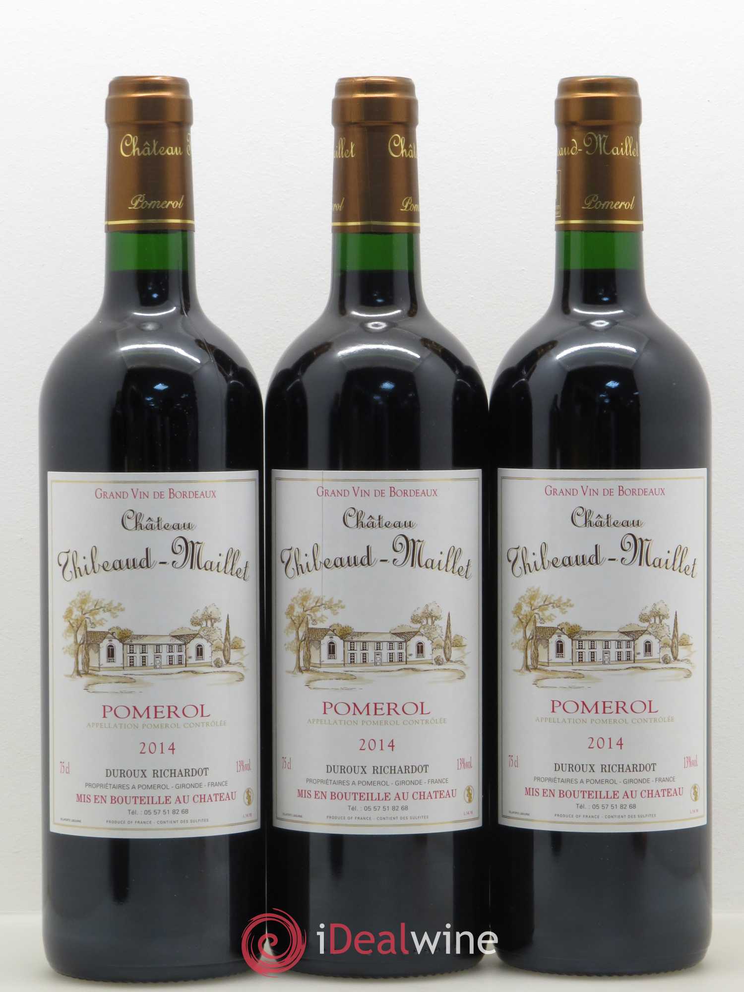 Pomerol Château Thibeaud Maillet 2014 - Lot de 12 bouteilles - 1