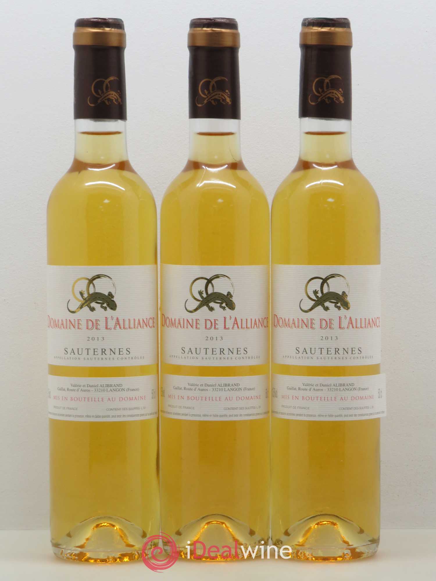 Sauternes Domaine de l'Alliance 2013 - Lotto di 12 bottiglie - 1