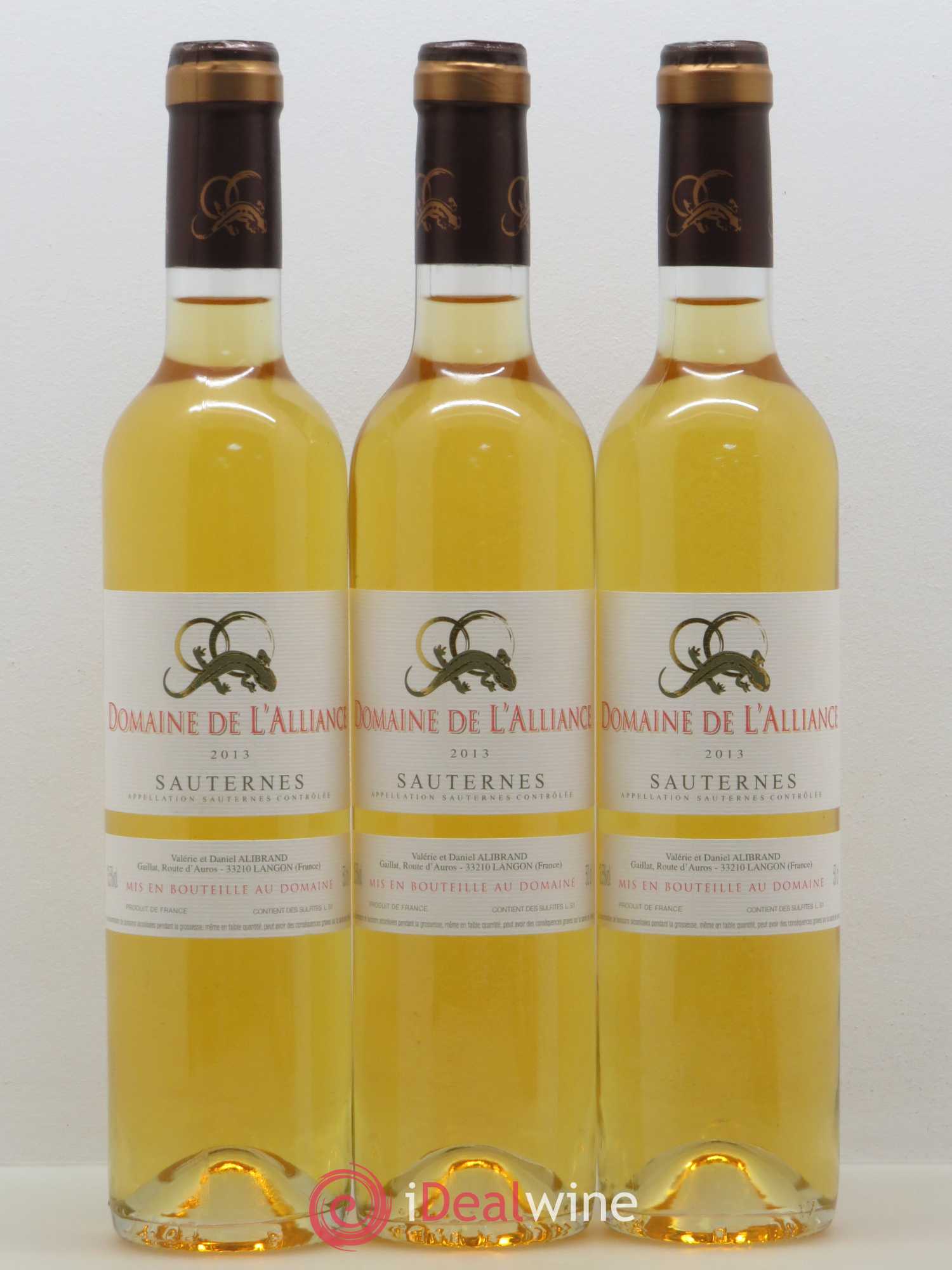 Sauternes Domaine de l'Alliance 2013 - Lotto di 12 bottiglie - 2