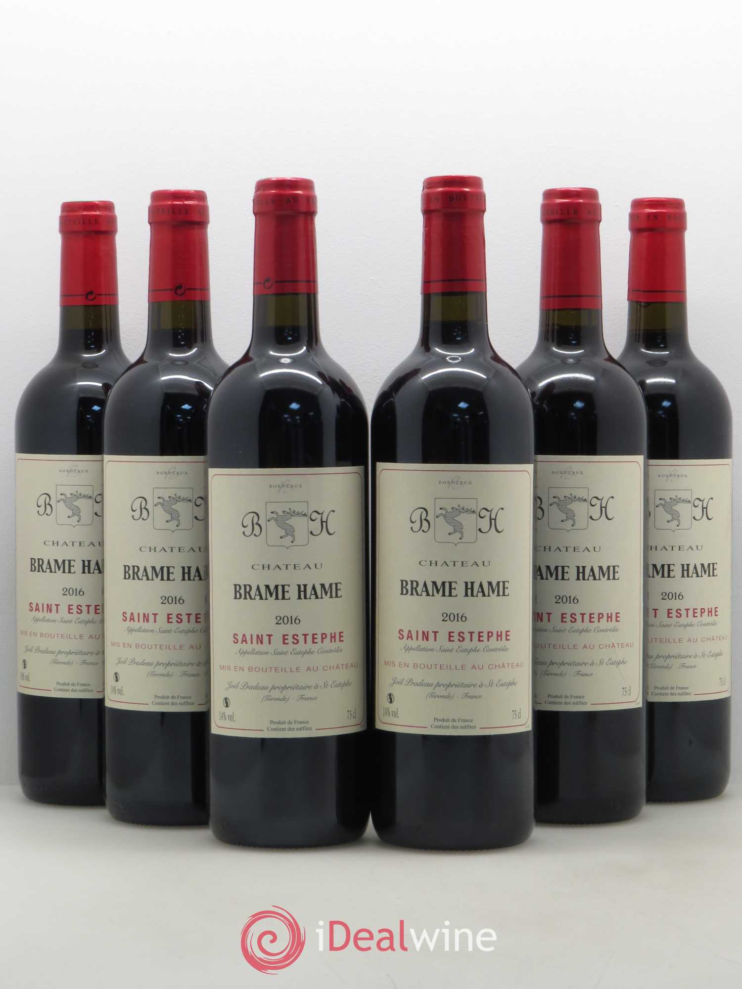 Saint-Estèphe Château Brame Hame 2016 - Posten von 6 Flaschen - 0