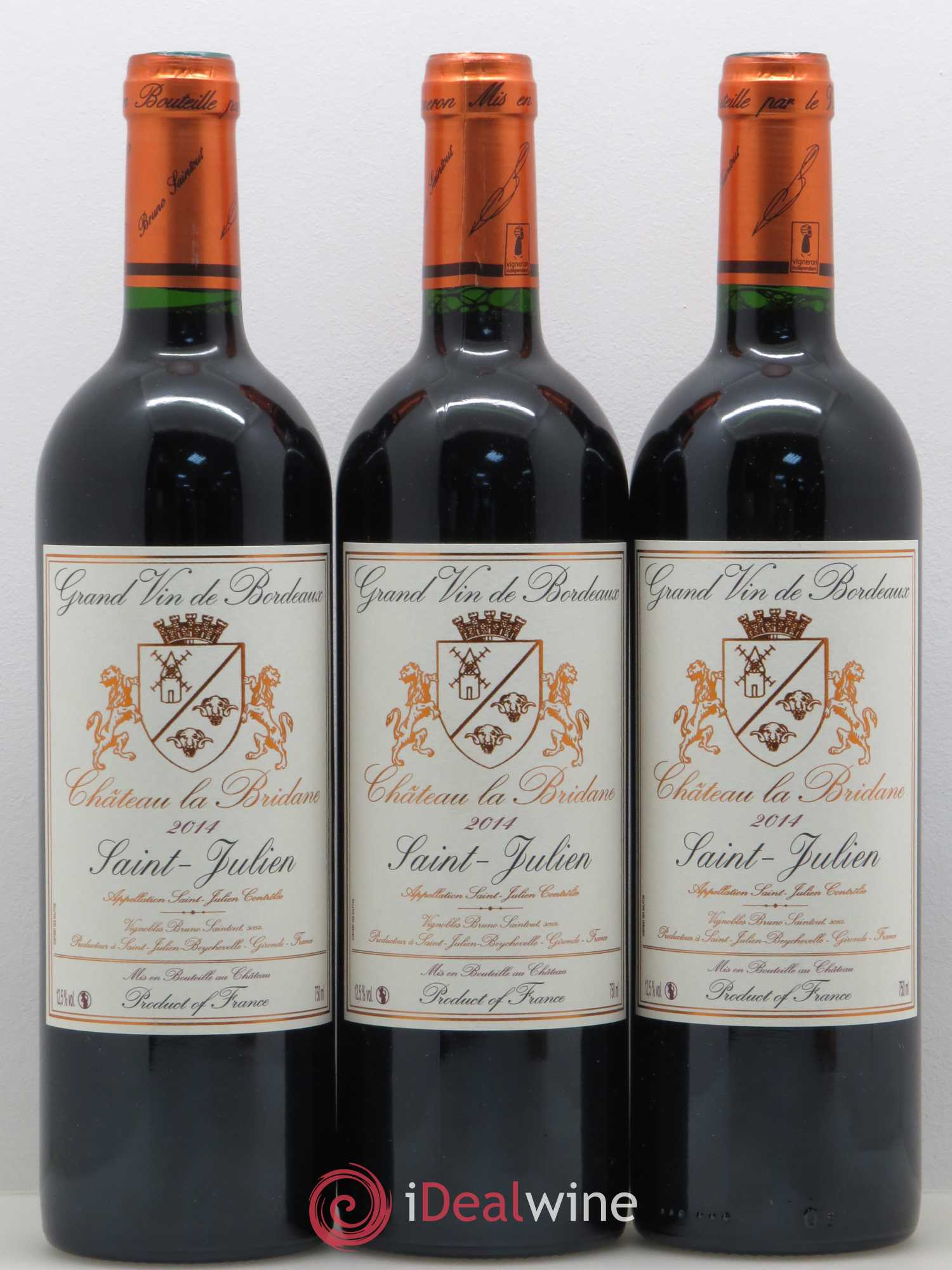 Château la Bridane Cru Bourgeois 2014 - Lot de 3 bouteilles - 0