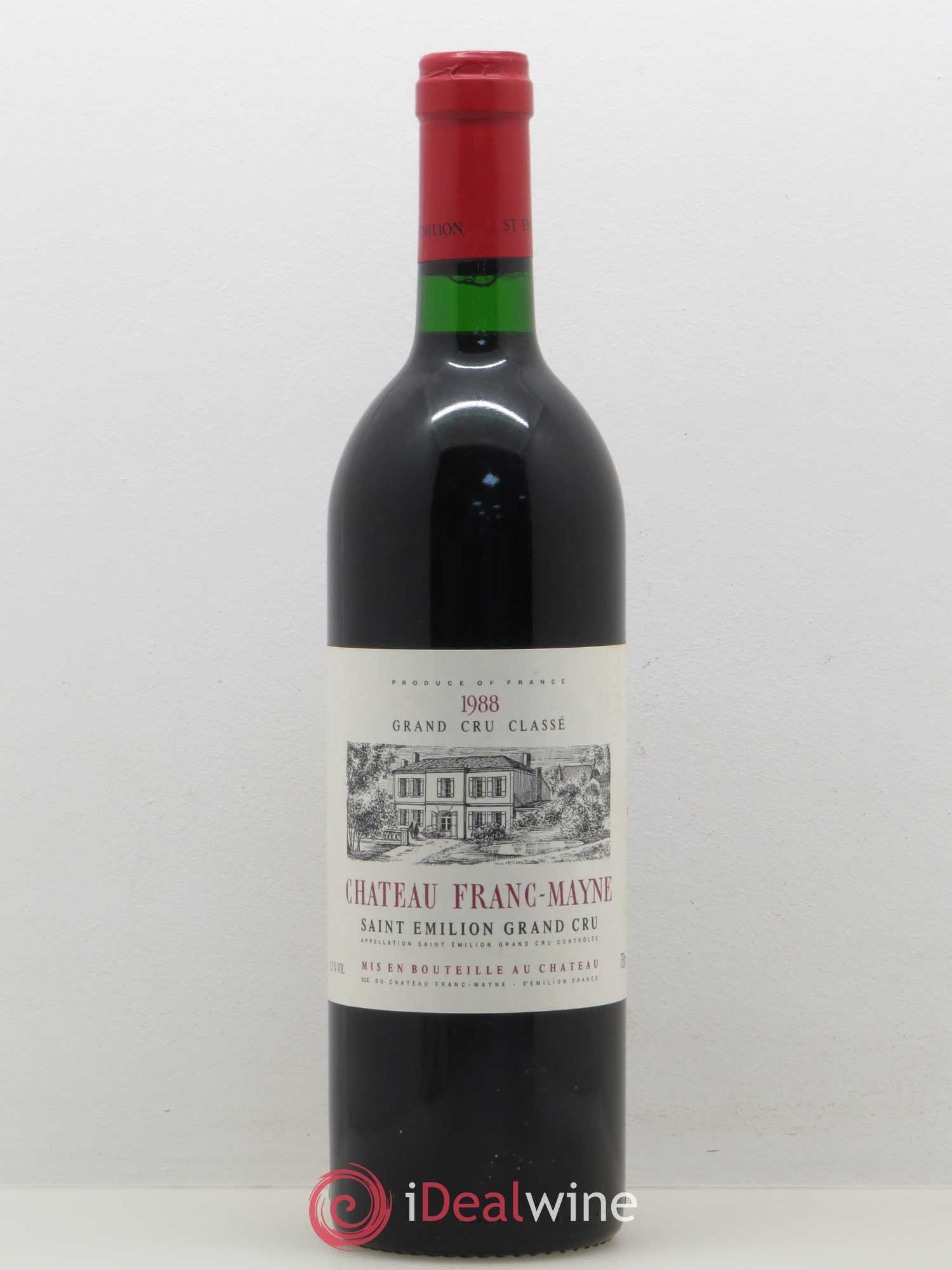 Château Franc Mayne Grand Cru Classé 1988 - Lot de 1 bouteille - 0