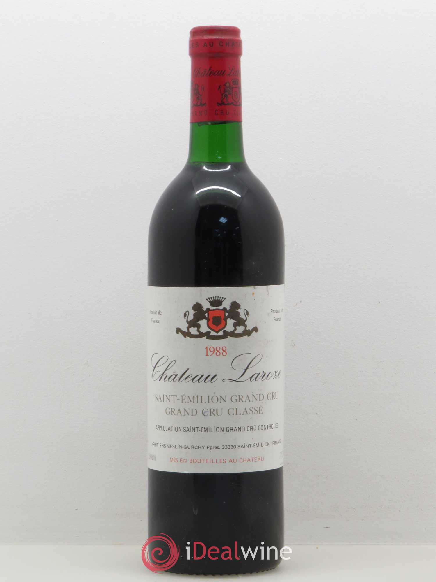 Château Laroze Grand Cru Classé 1988 - Lot de 1 bouteille - 0
