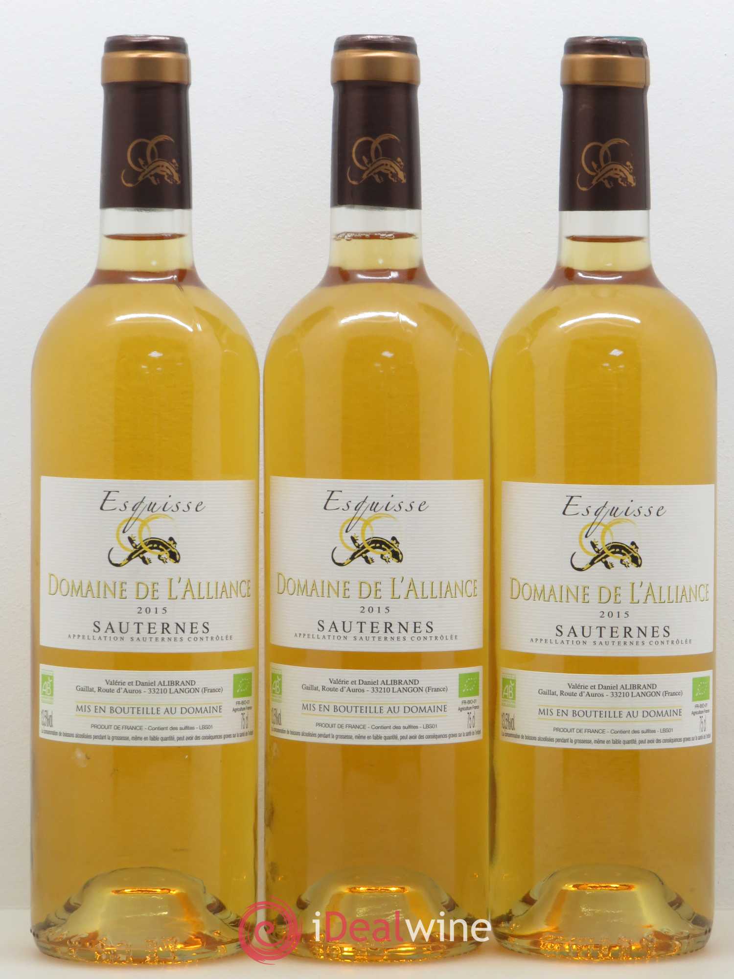 Sauternes Esquisse Domaine de l'Alliance 2015 - Lotto di 12 bottiglie - 4