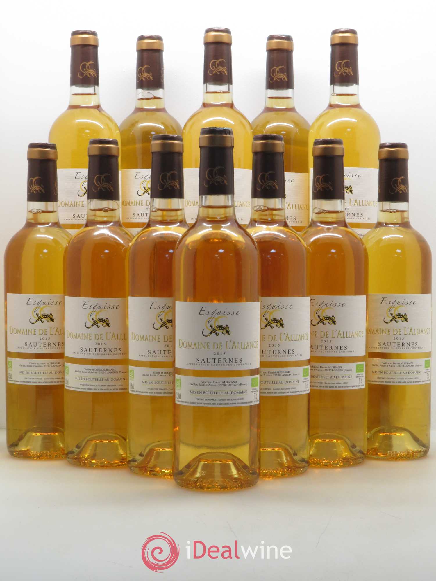 Sauternes Esquisse Domaine de l'Alliance 2015 - Lotto di 12 bottiglie - 0