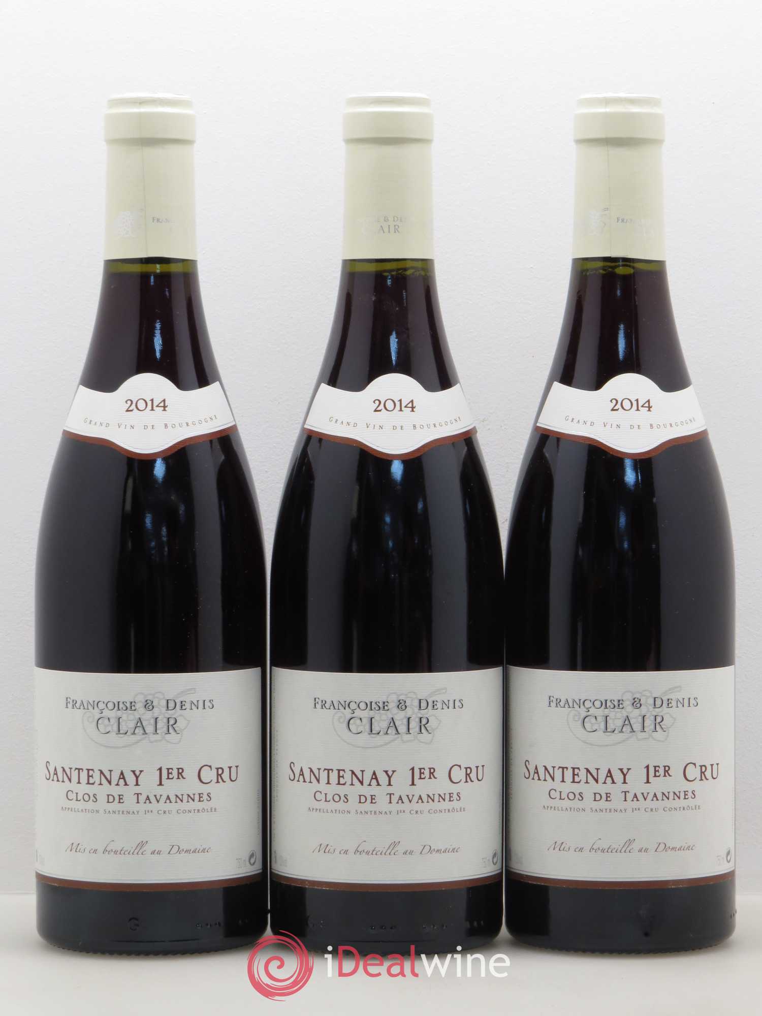 Santenay 1er Cru Clos de Tavannes Françoise et Denis Clair 2014 - Posten von 12 Flaschen - 2