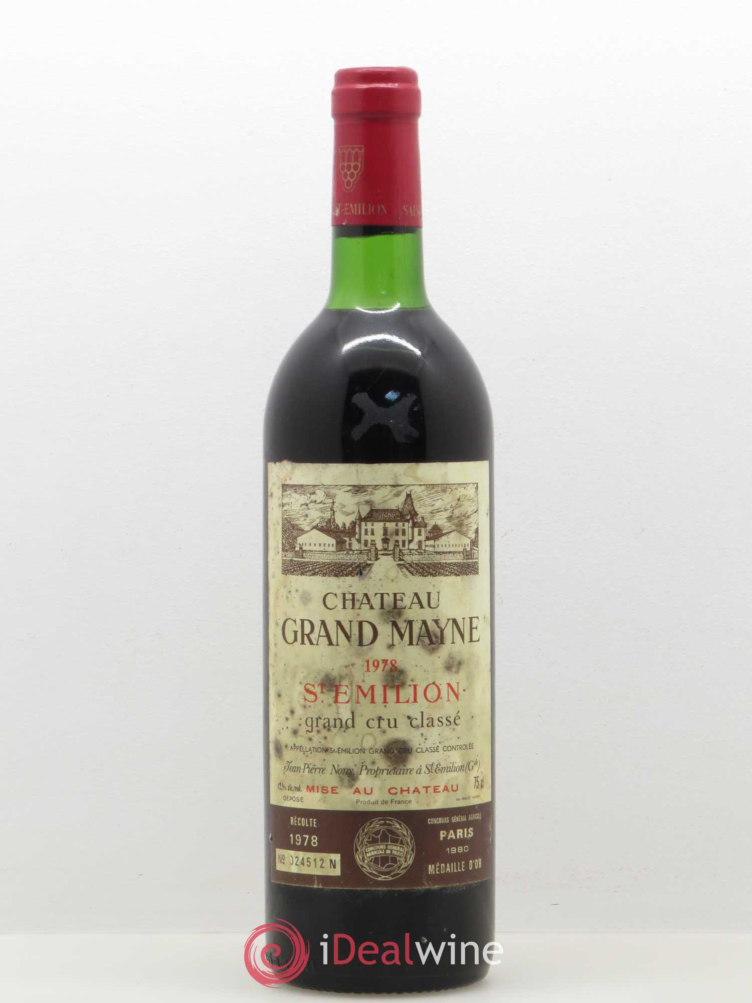 Château Grand Mayne Grand Cru Classé 1978 - Lot de 1 bouteille - 0