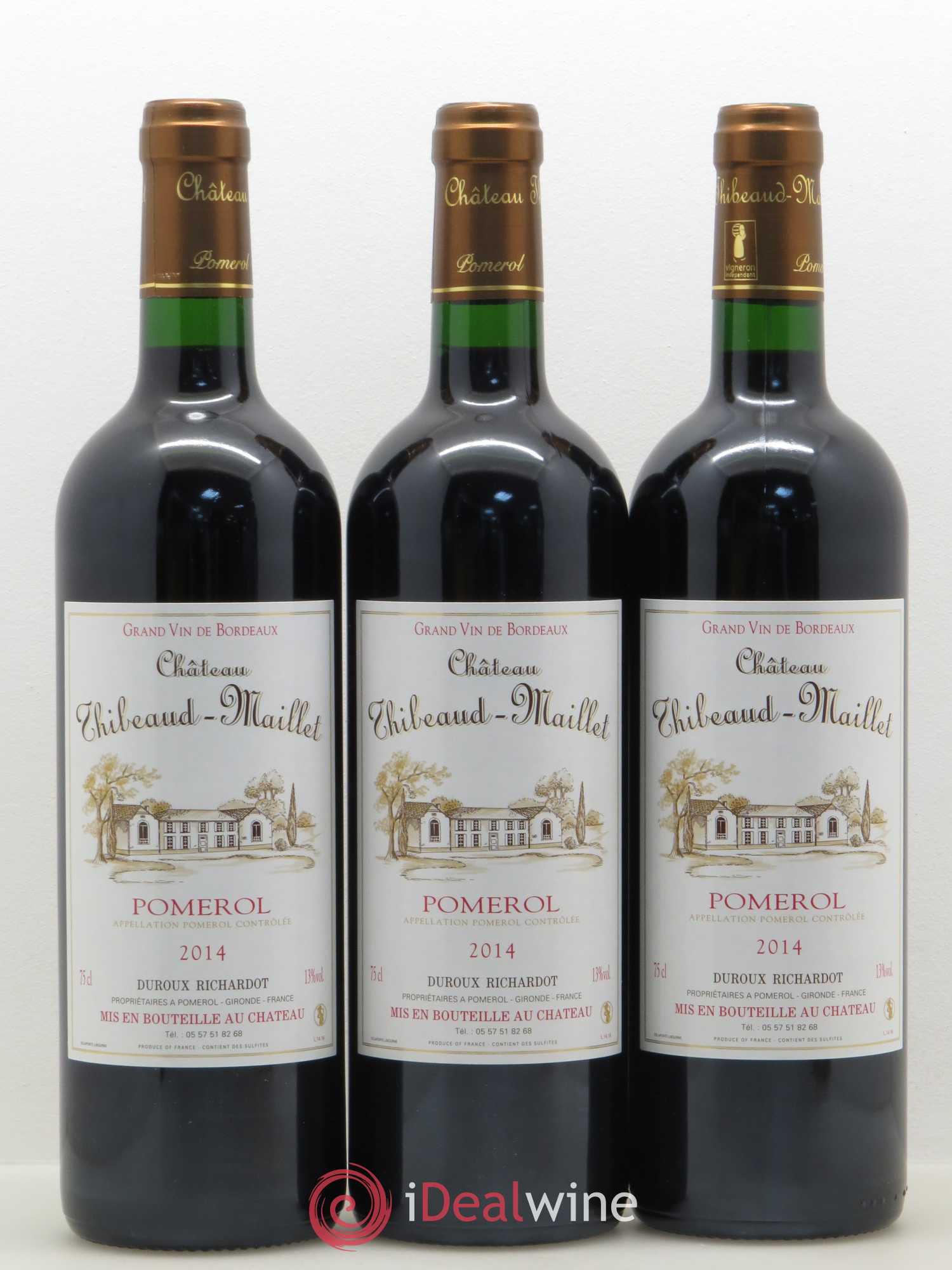 Pomerol Château Thibeaud Maillet 2014 - Posten von 3 Flaschen - 0