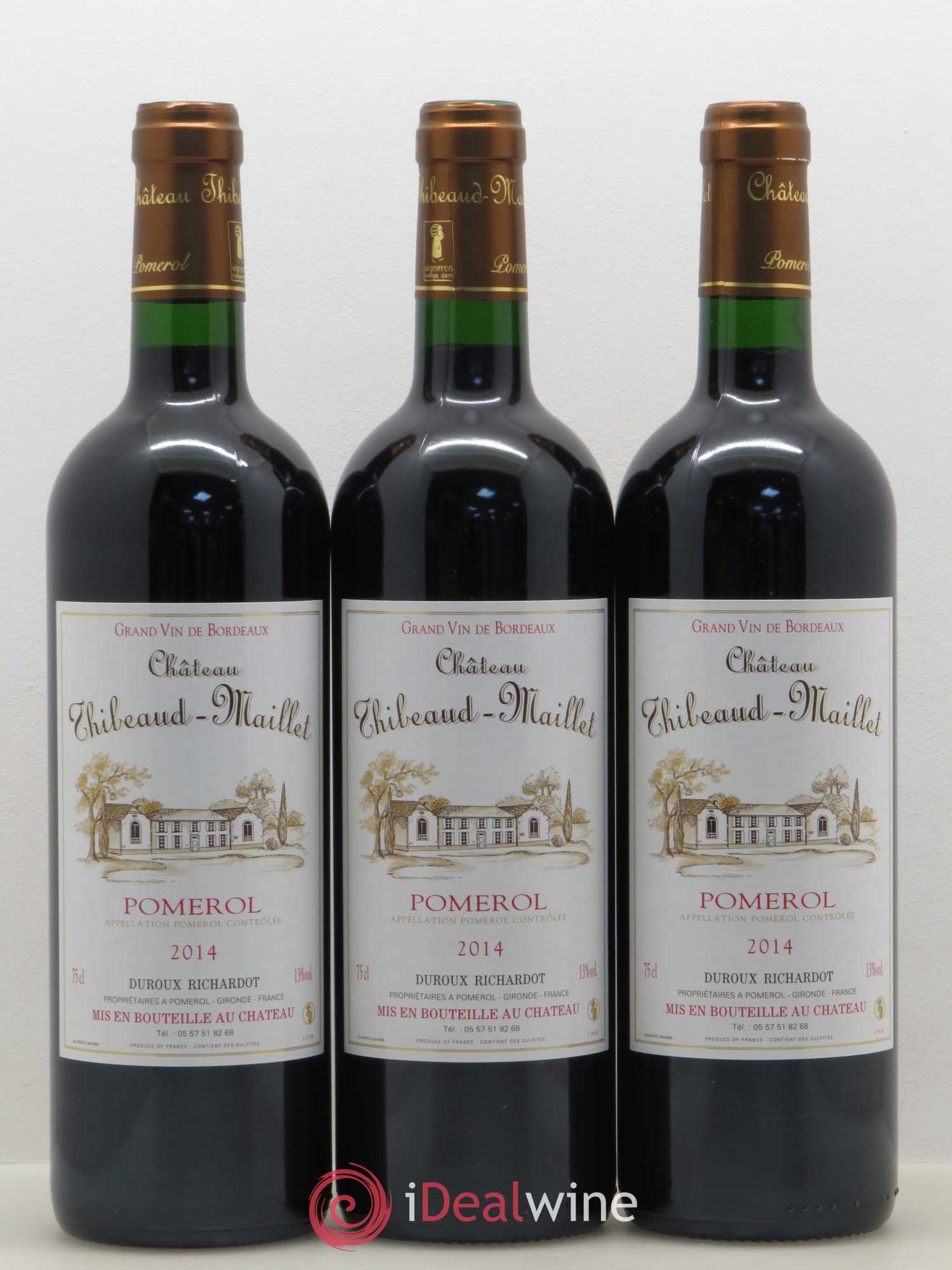Pomerol Château Thibeaud Maillet 2014 - Posten von 3 Flaschen - 0