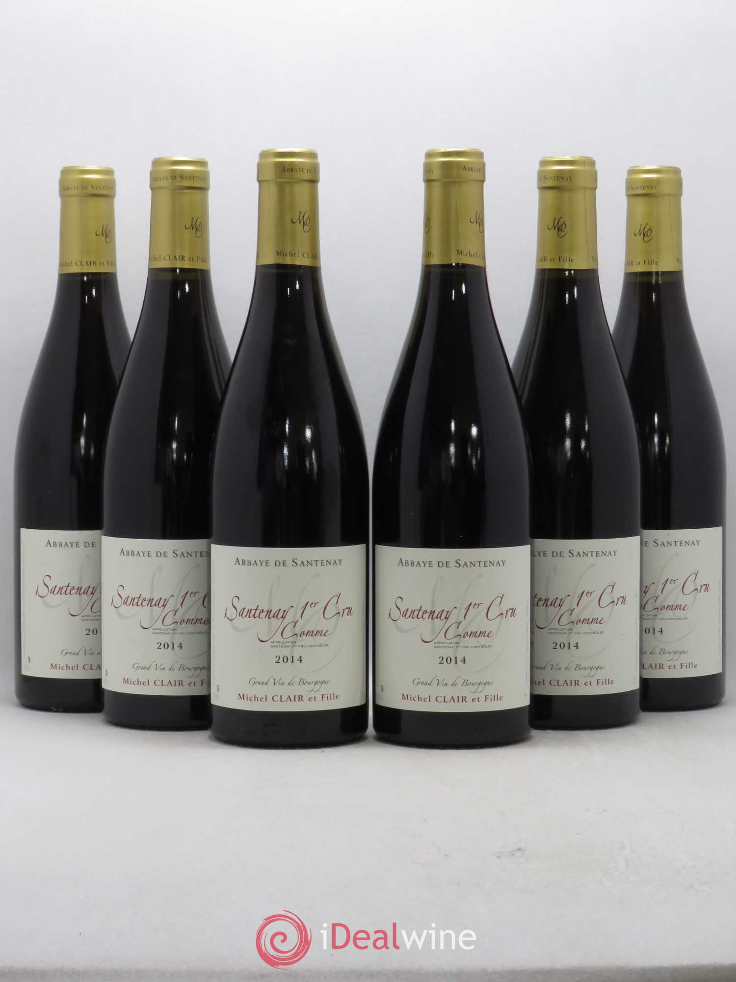 Santenay 1er Cru Comme Abbaye de Santenay Michel Clair et Filles 2014 - Posten von 6 Flaschen - 0