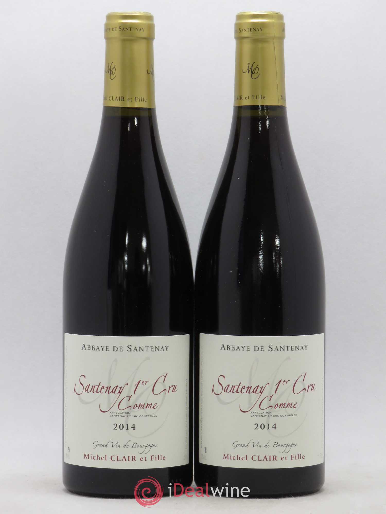Santenay 1er Cru Comme Abbaye de Santenay Michel Clair et Filles 2014 - Posten von 2 Flaschen - 0
