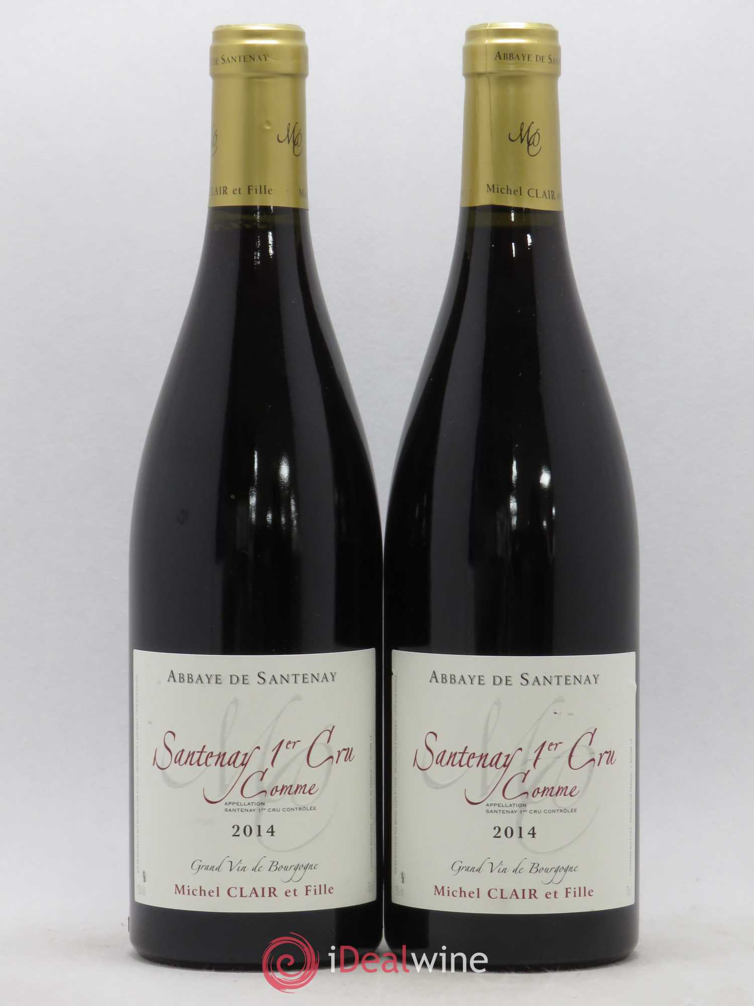 Santenay 1er Cru Comme Abbaye de Santenay Michel Clair et Filles 2014 - Posten von 2 Flaschen - 0