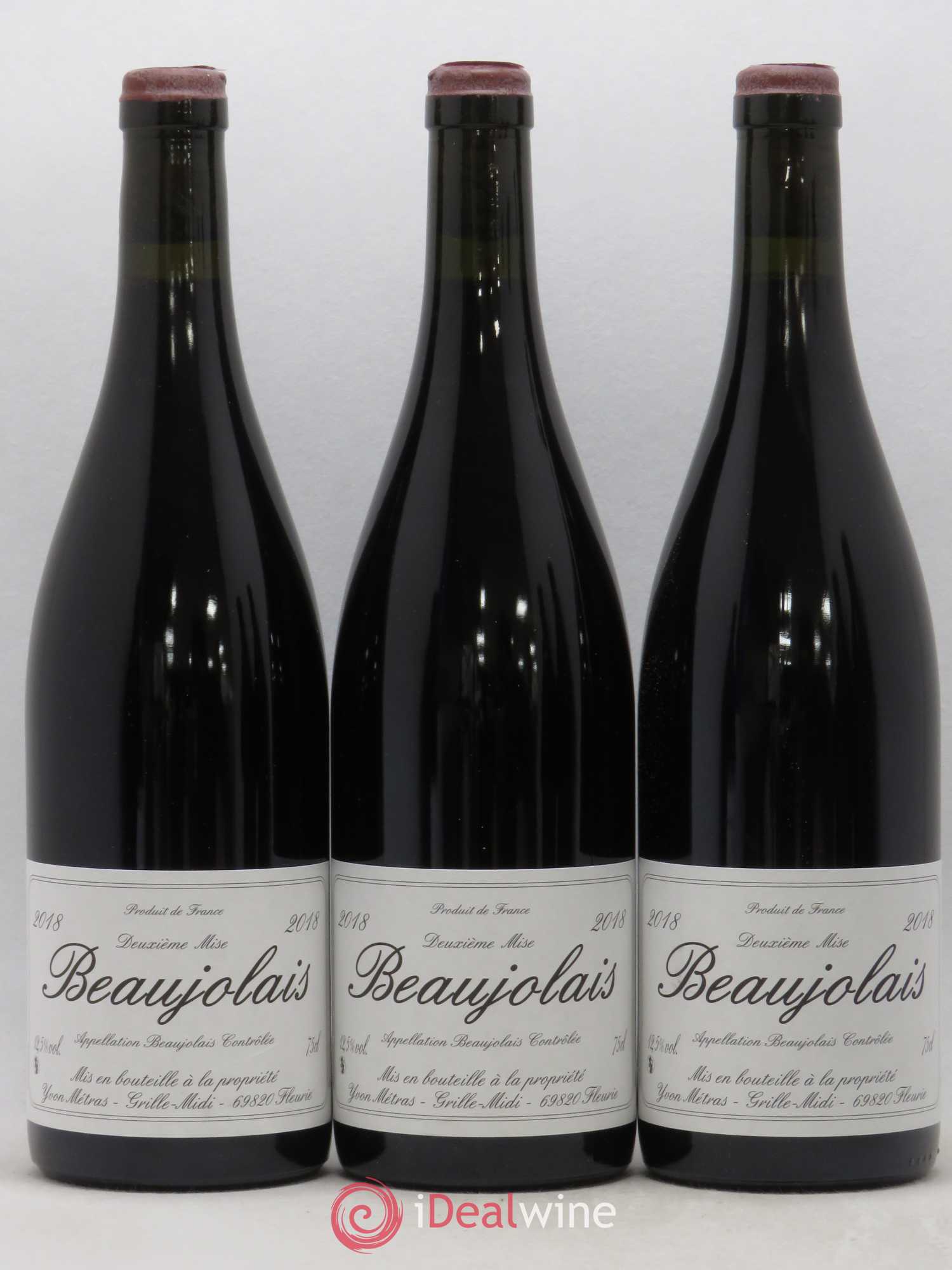 Beaujolais 1ère mise Yvon Métras 2018 - Lot de 6 bouteilles - 1