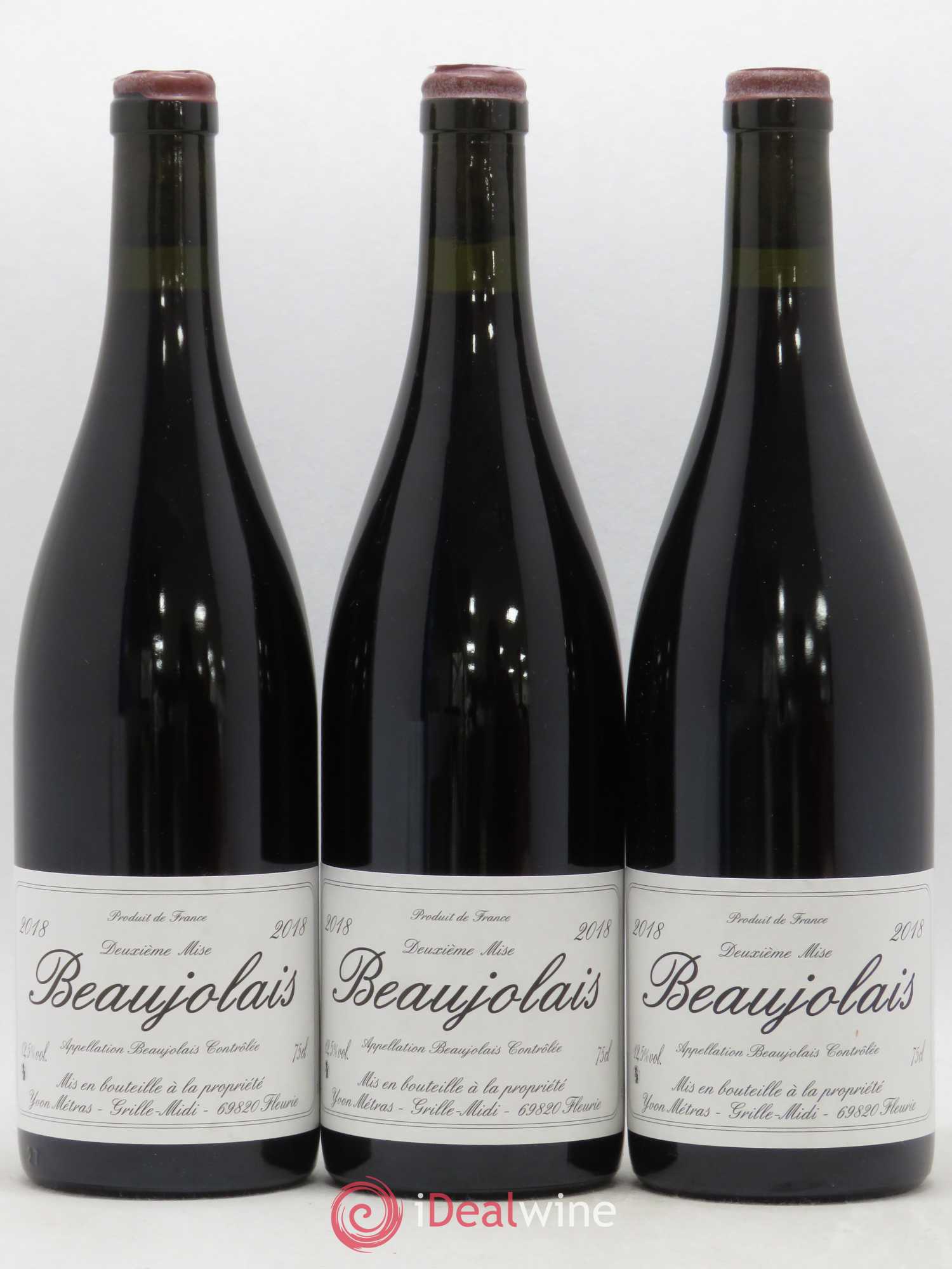 Beaujolais 1ère mise Yvon Métras 2018 - Lot de 3 bouteilles - 0