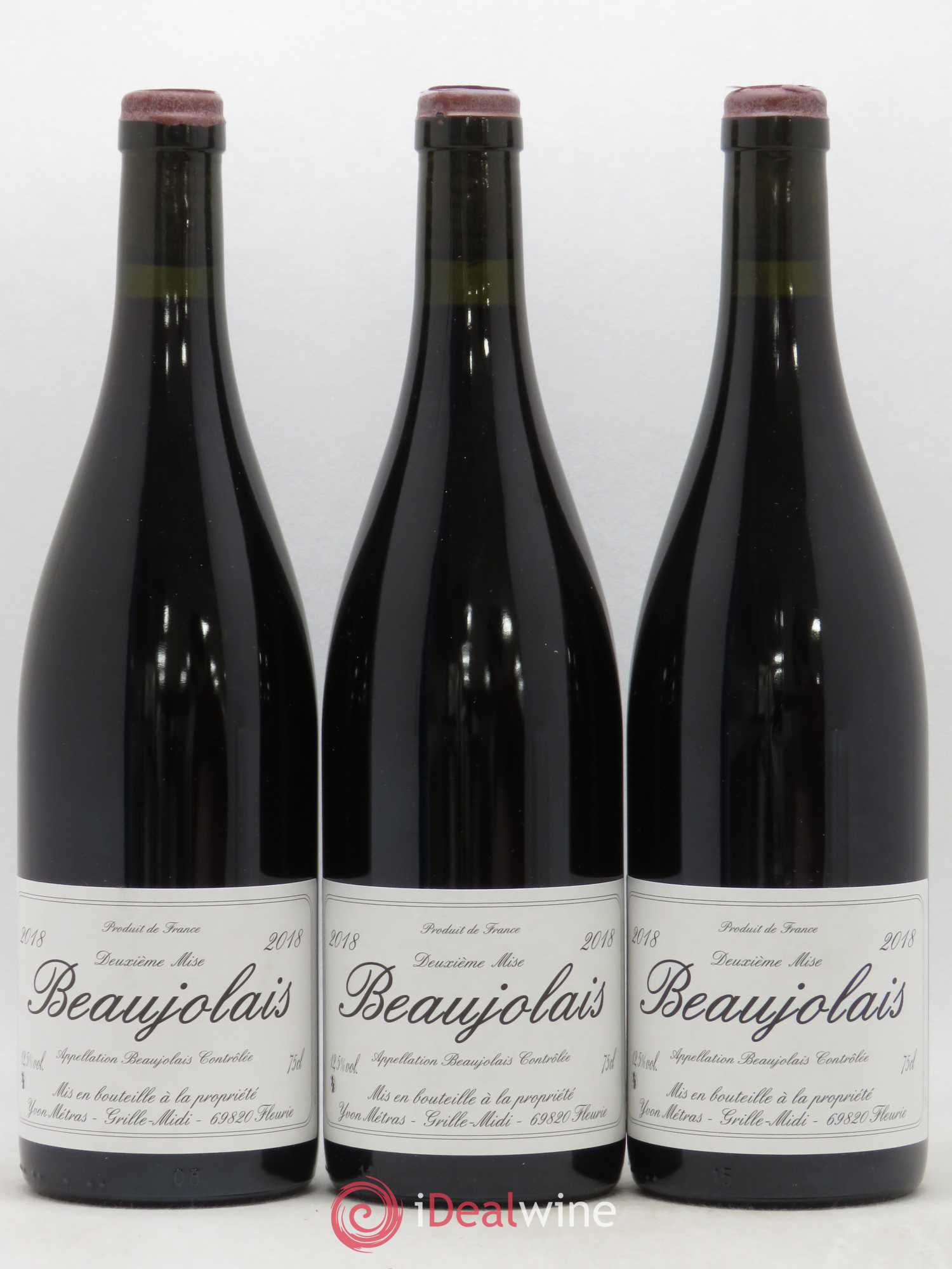 Beaujolais 1ère mise Yvon Métras 2018 - Lot de 3 bouteilles - 0