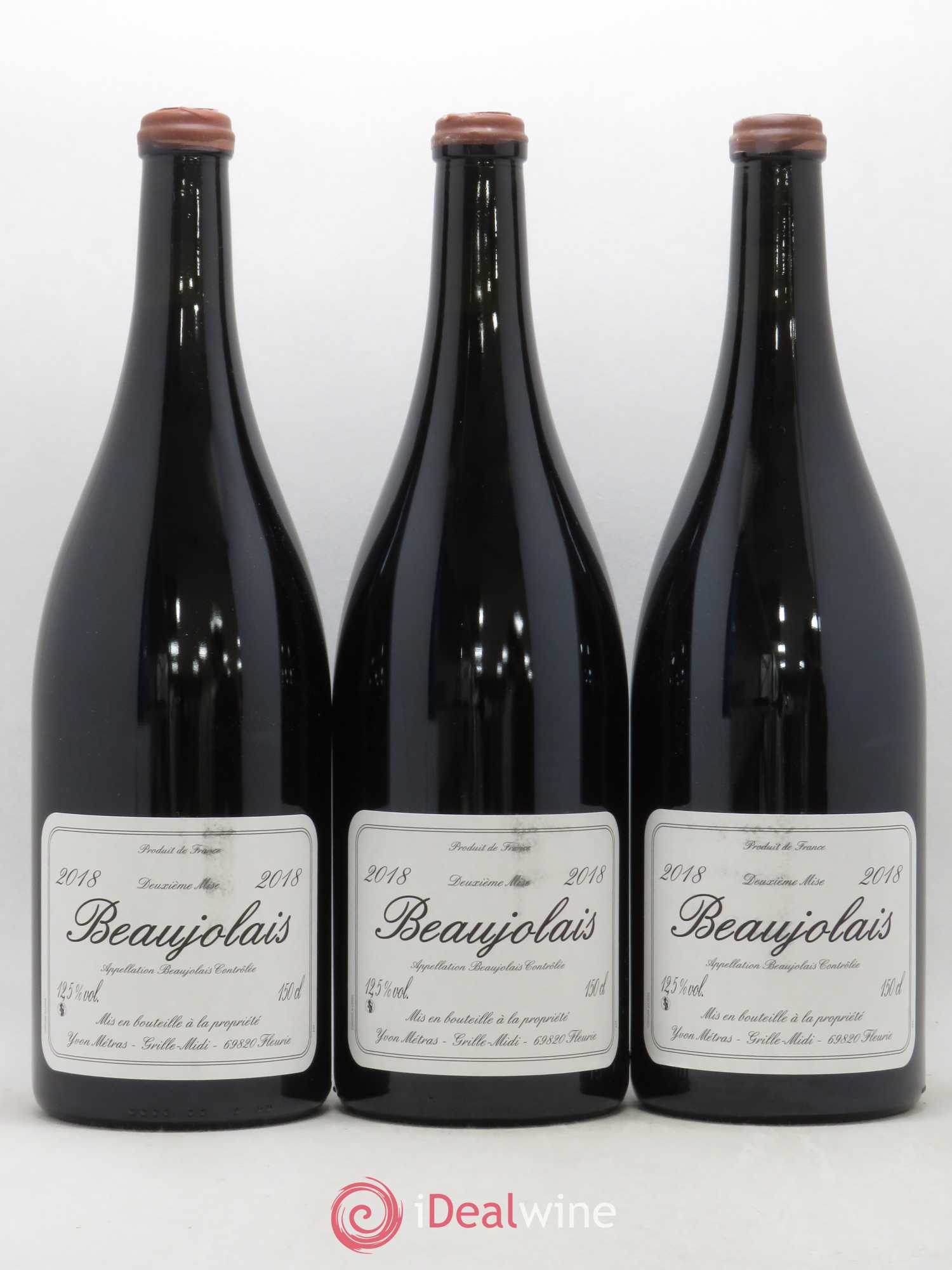 Beaujolais 1ère mise Yvon Métras 2018 - Lot de 3 magnums - 0