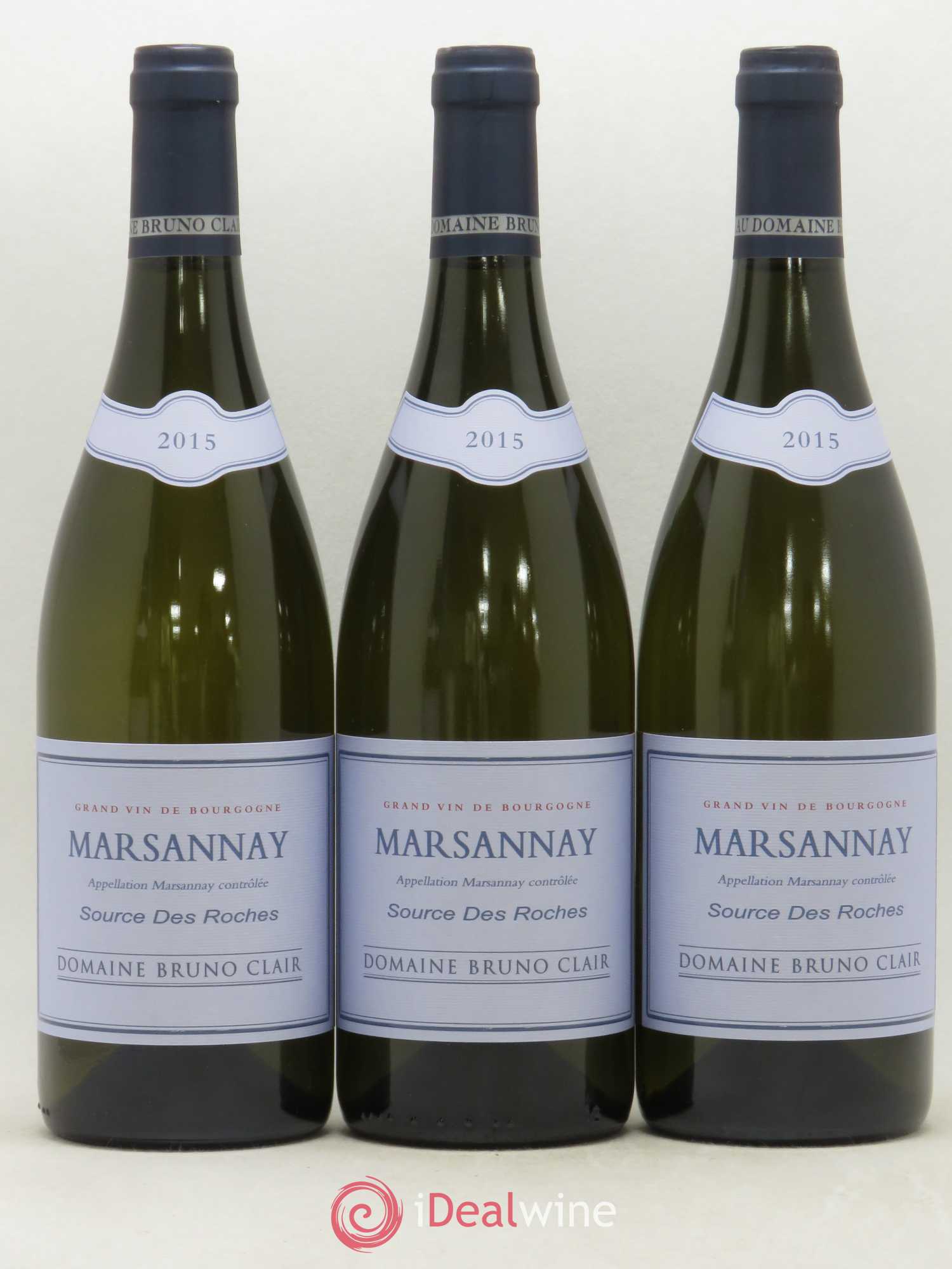 Marsannay Bruno Clair (Domaine) Sources des Roches 2015 - Lot de 3 bouteilles - 0