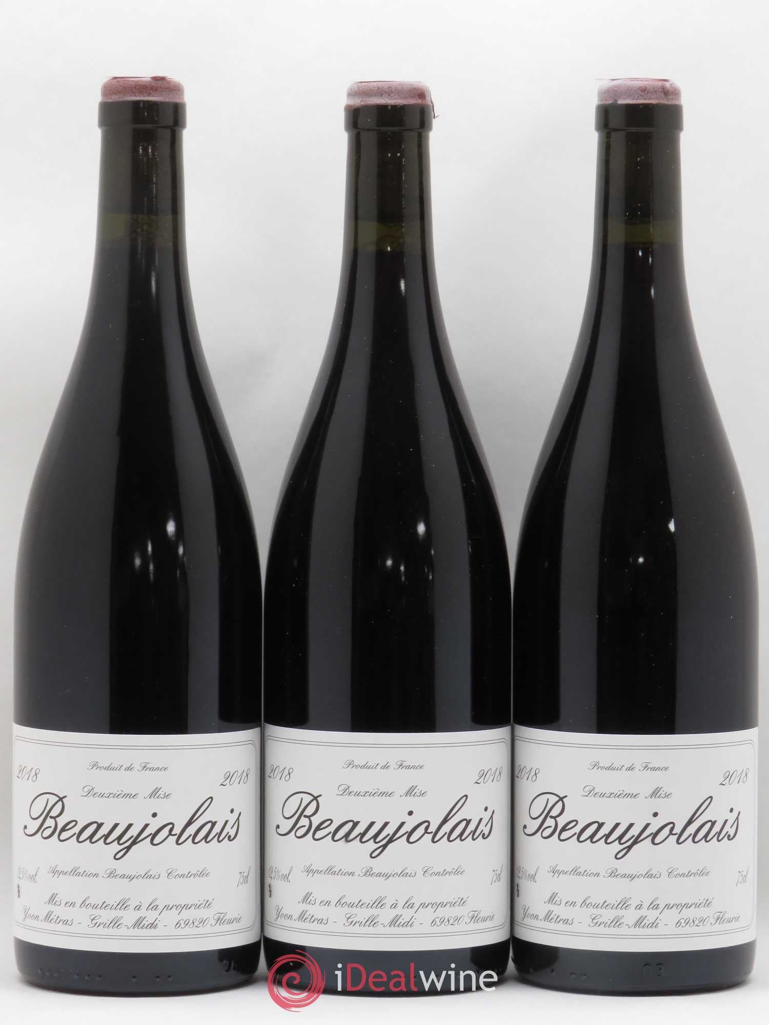 Beaujolais 2ème mise Yvon Metras 2018 - Posten von 3 Flaschen - 0