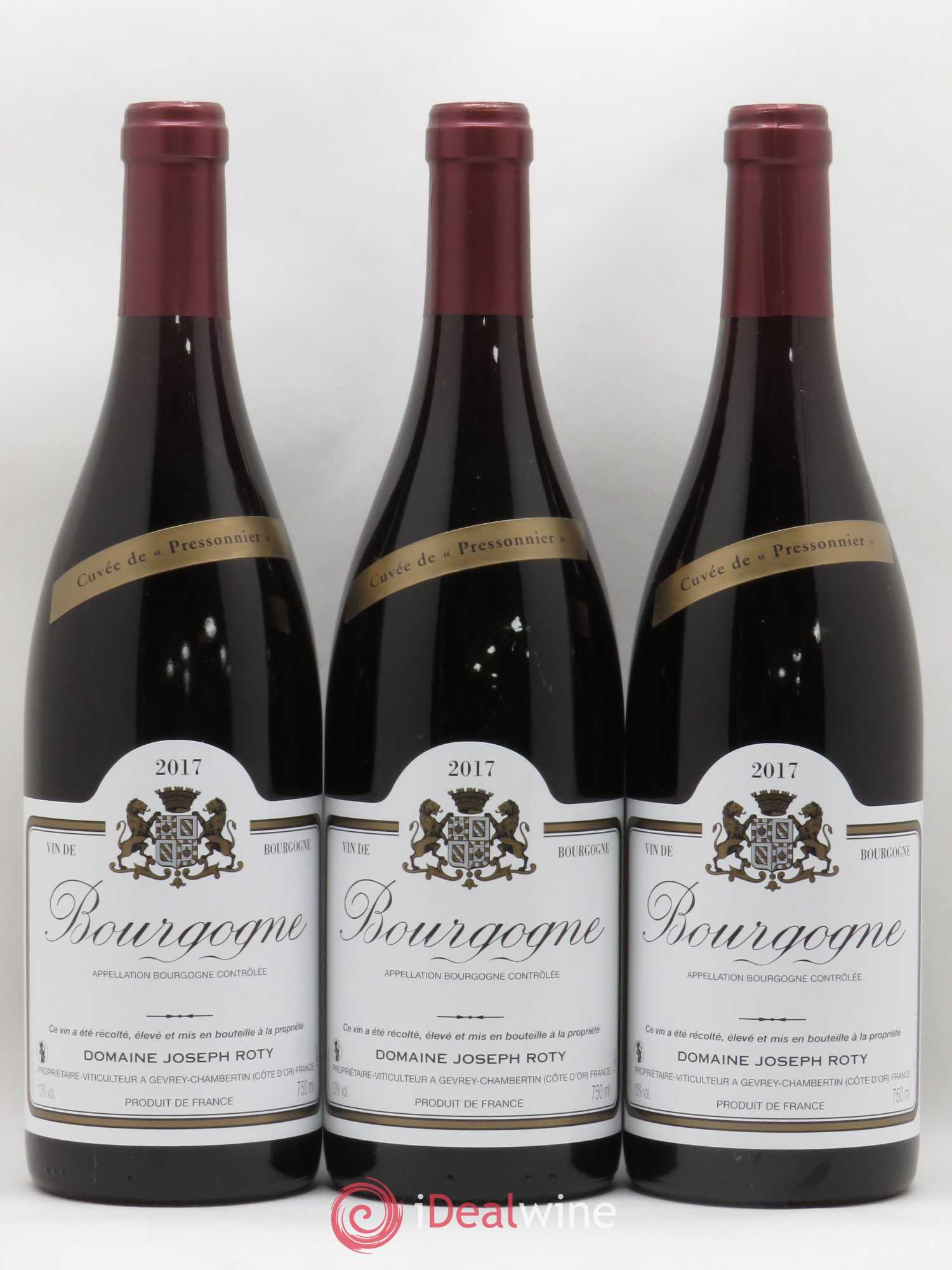 Bourgogne Cuvée de Pressonnier Joseph Roty (Domaine) 2017 - Lot de 3 bouteilles - 0