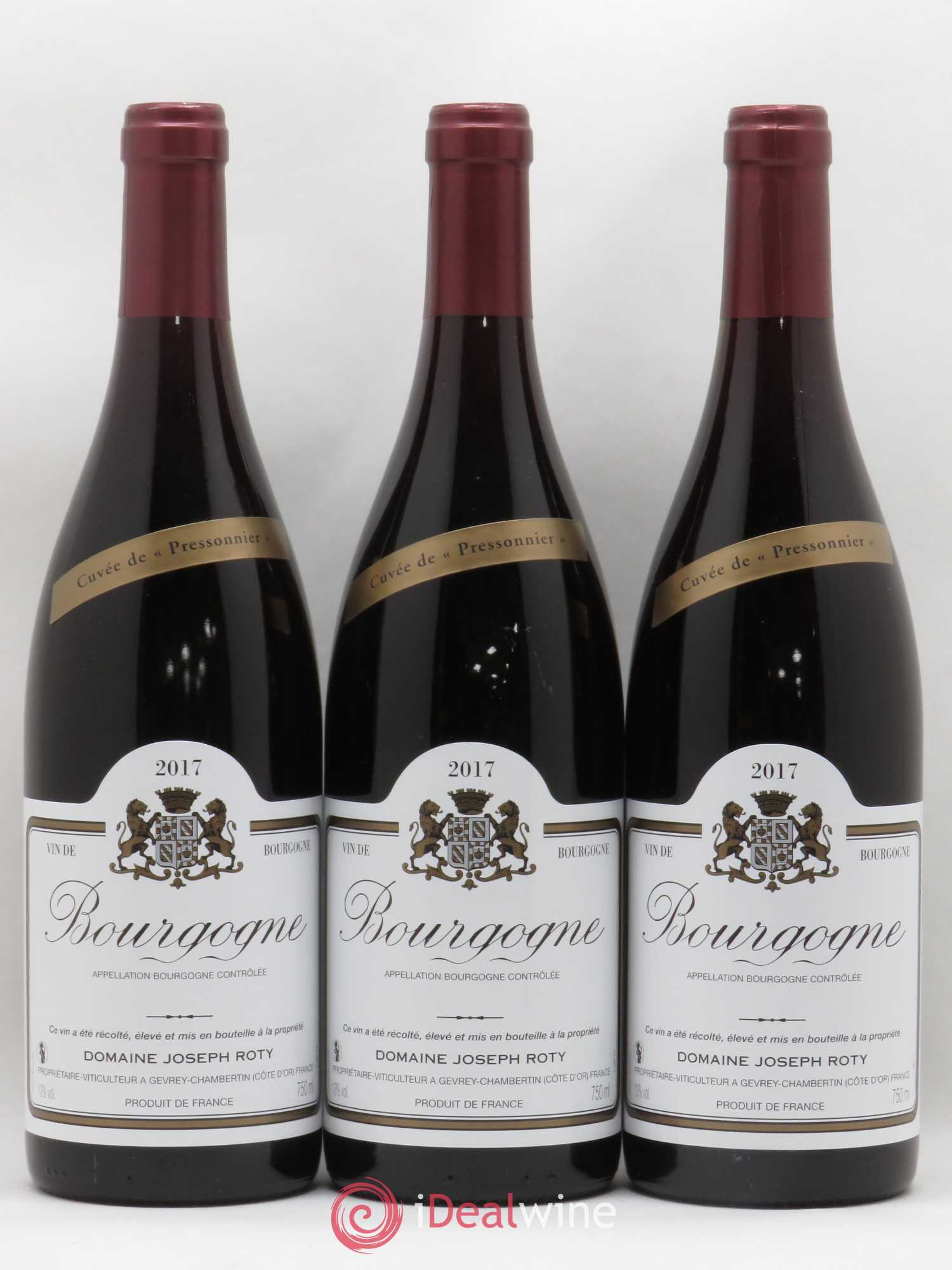 Bourgogne Cuvée de Pressonnier Joseph Roty (Domaine) 2017 - Lot de 3 bouteilles - 0